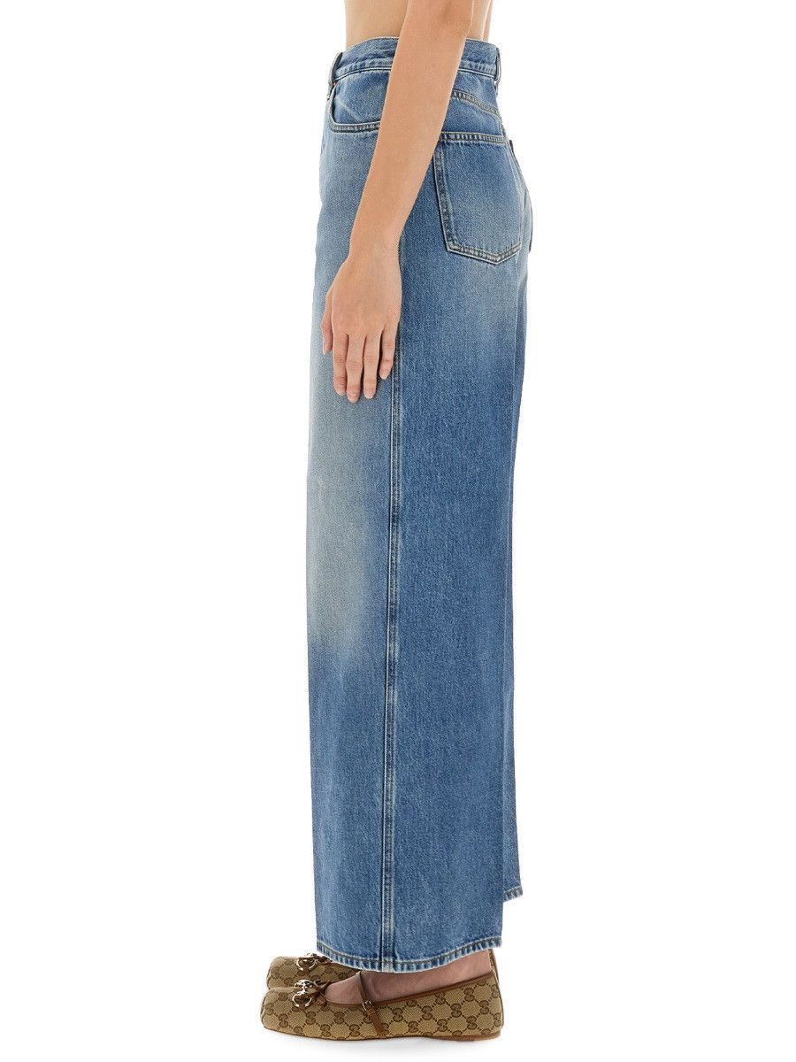 Gucci GUCCI "WIDE-LEG" JEANS - DENIM (JEANS 25) Size 25" / US 0 / IT 36 - 4 Thumbnail