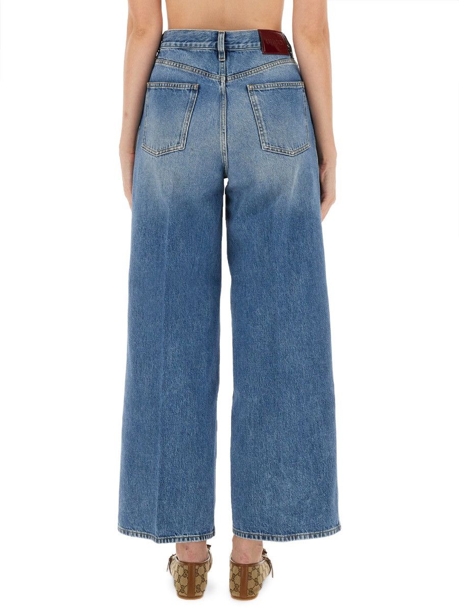 Gucci GUCCI "WIDE-LEG" JEANS - DENIM (JEANS 29) Size 29" - 3 Thumbnail
