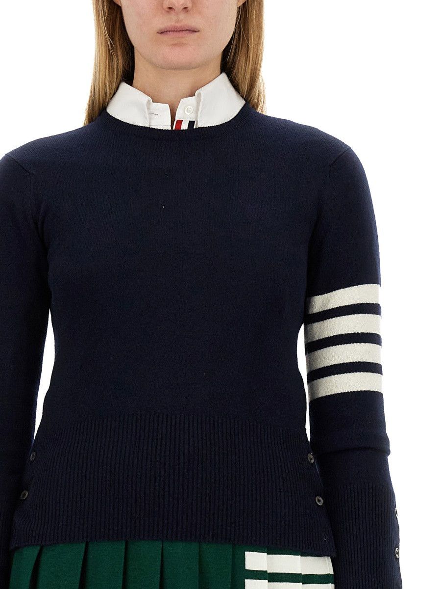 Thom Browne THOM BROWNE 4BAR SHIRT - BLUE (IT 42) Size M / US 6-8 / IT 42-44 - 4 Thumbnail