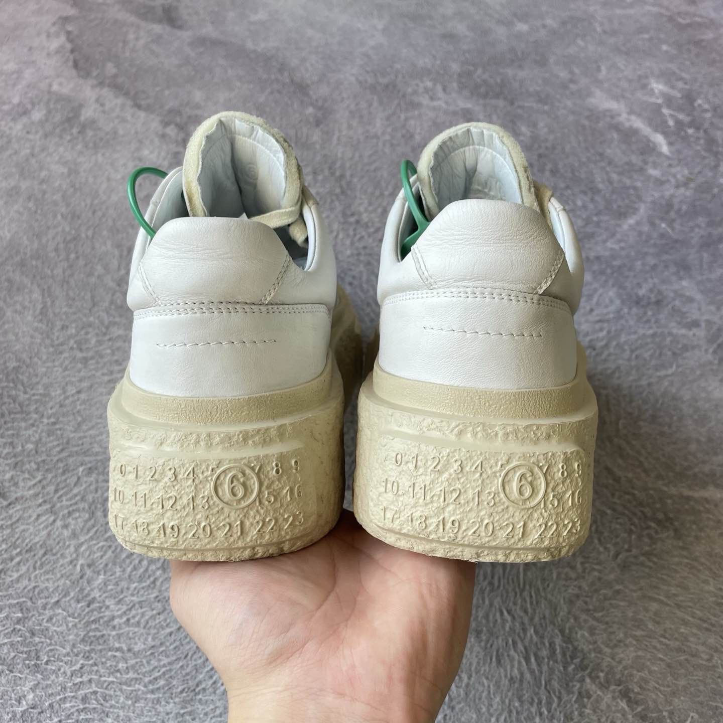 MM6 MM6 Maison Margiela Leather Platform Sneakers Size 38.5 Size US 8.5 / IT 38.5 - 3 Thumbnail