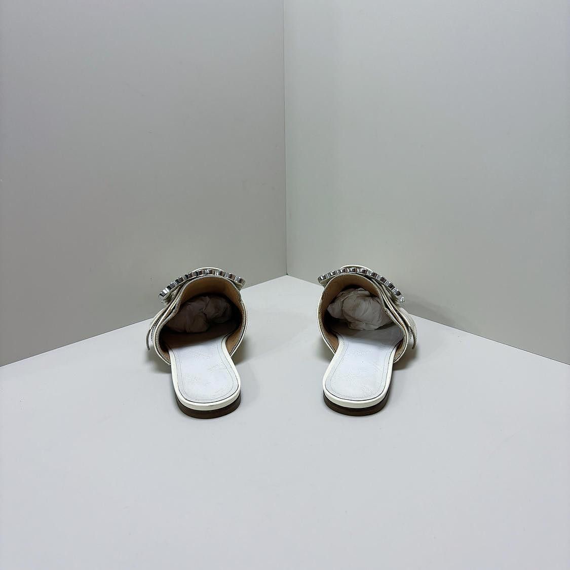 Maison Margiela Maison Margiela White Rhinestone Buckle Mules Size 38 Size US 8 / IT 38 - 3 Thumbnail
