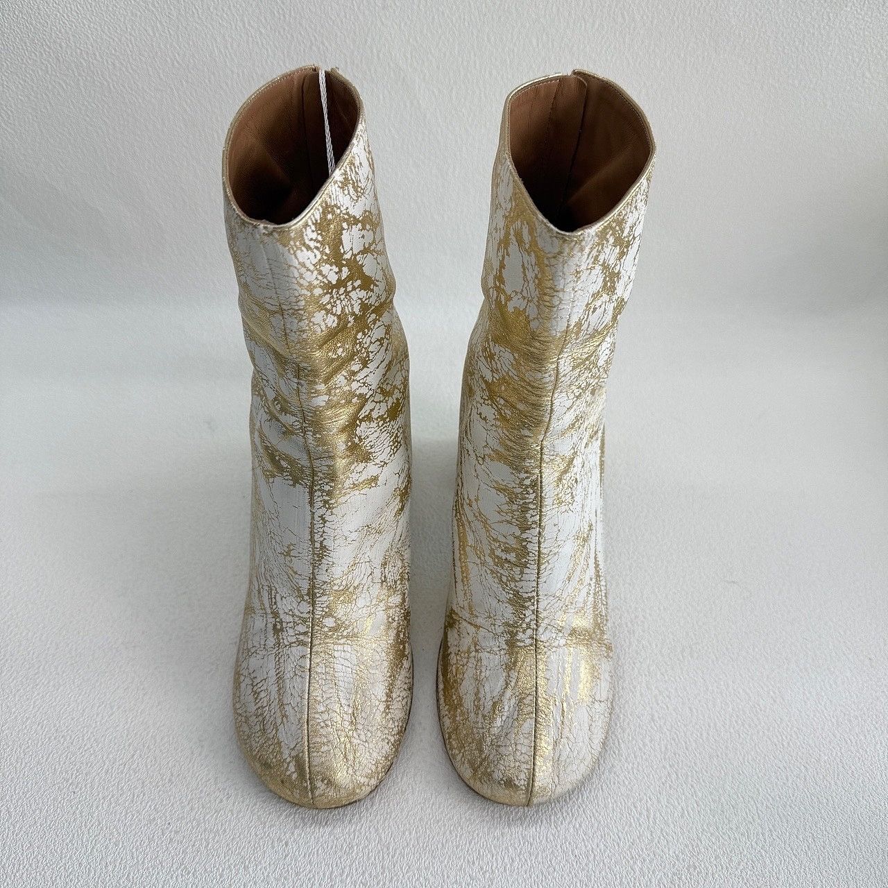 Maison Margiela Maison Margiela Cracked Metallic Leather Boots Size 37 Size US 7 / IT 37 - 2 Thumbnail