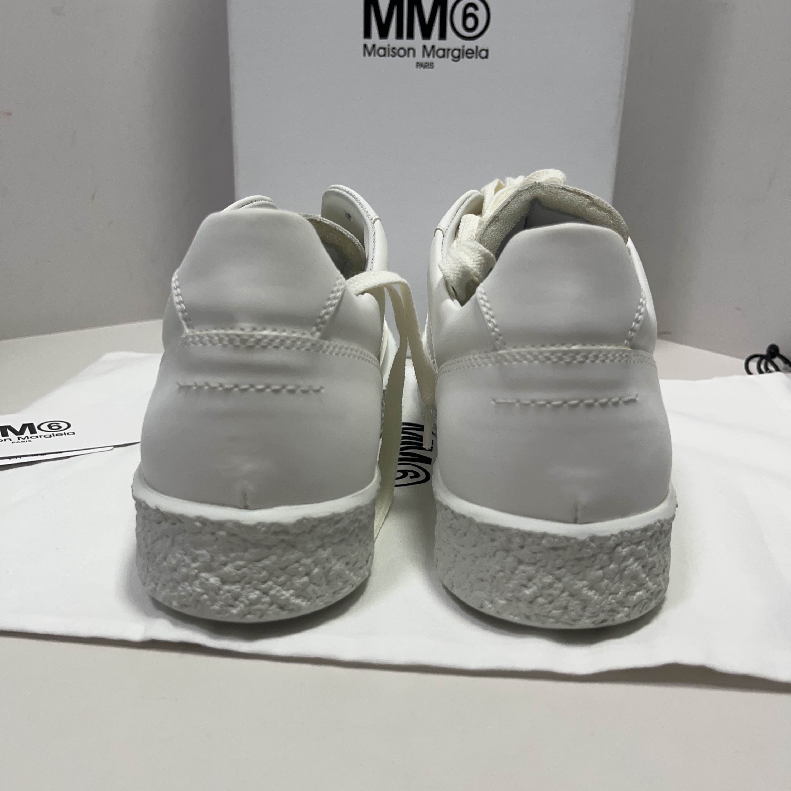 MM6 MM6 Maison Margiela White Low-Top Sneakers Size 37 Size US 7 / IT 37 - 3 Thumbnail