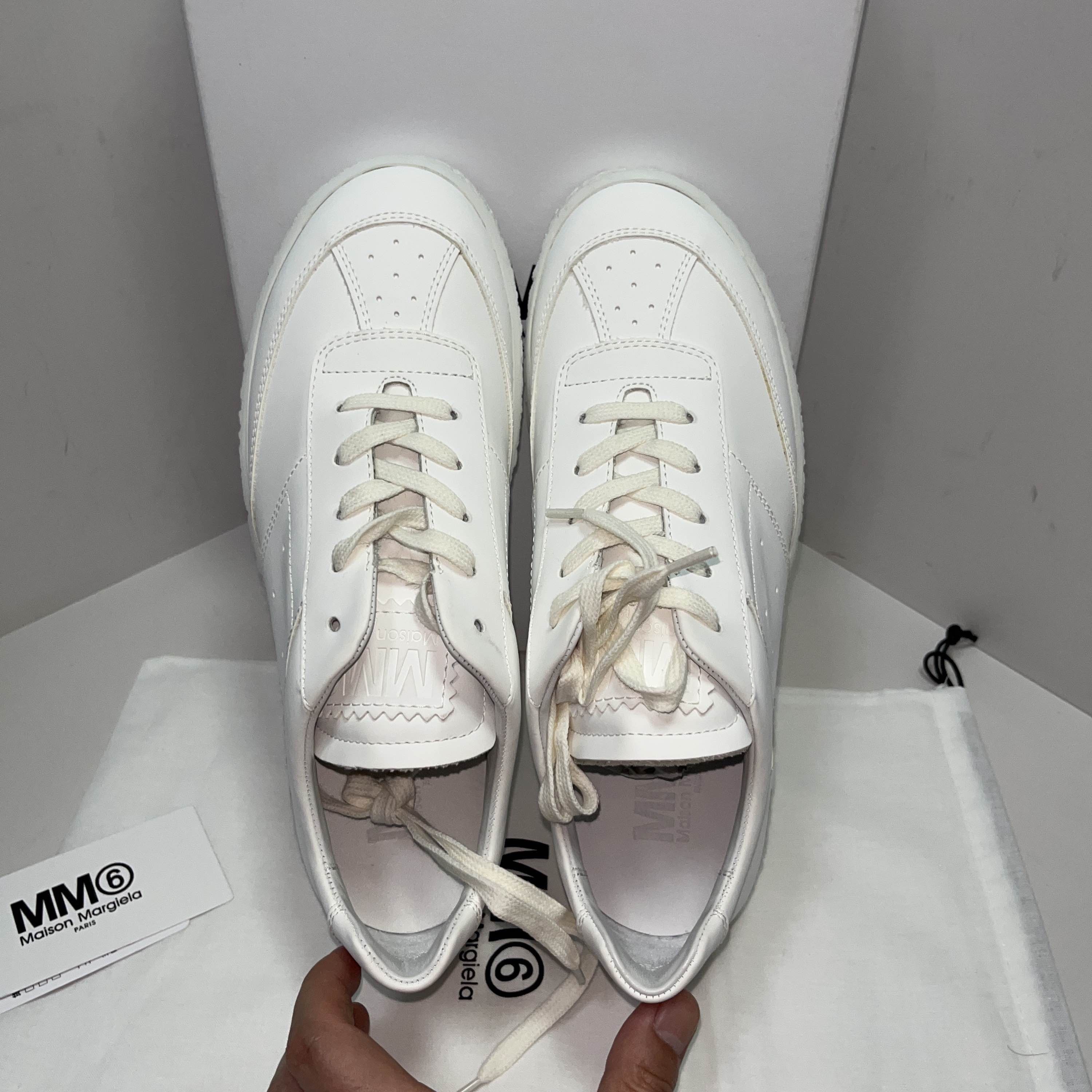 MM6 MM6 Maison Margiela White Low-Top Sneakers Size 37 Size US 7 / IT 37 - 8 Thumbnail