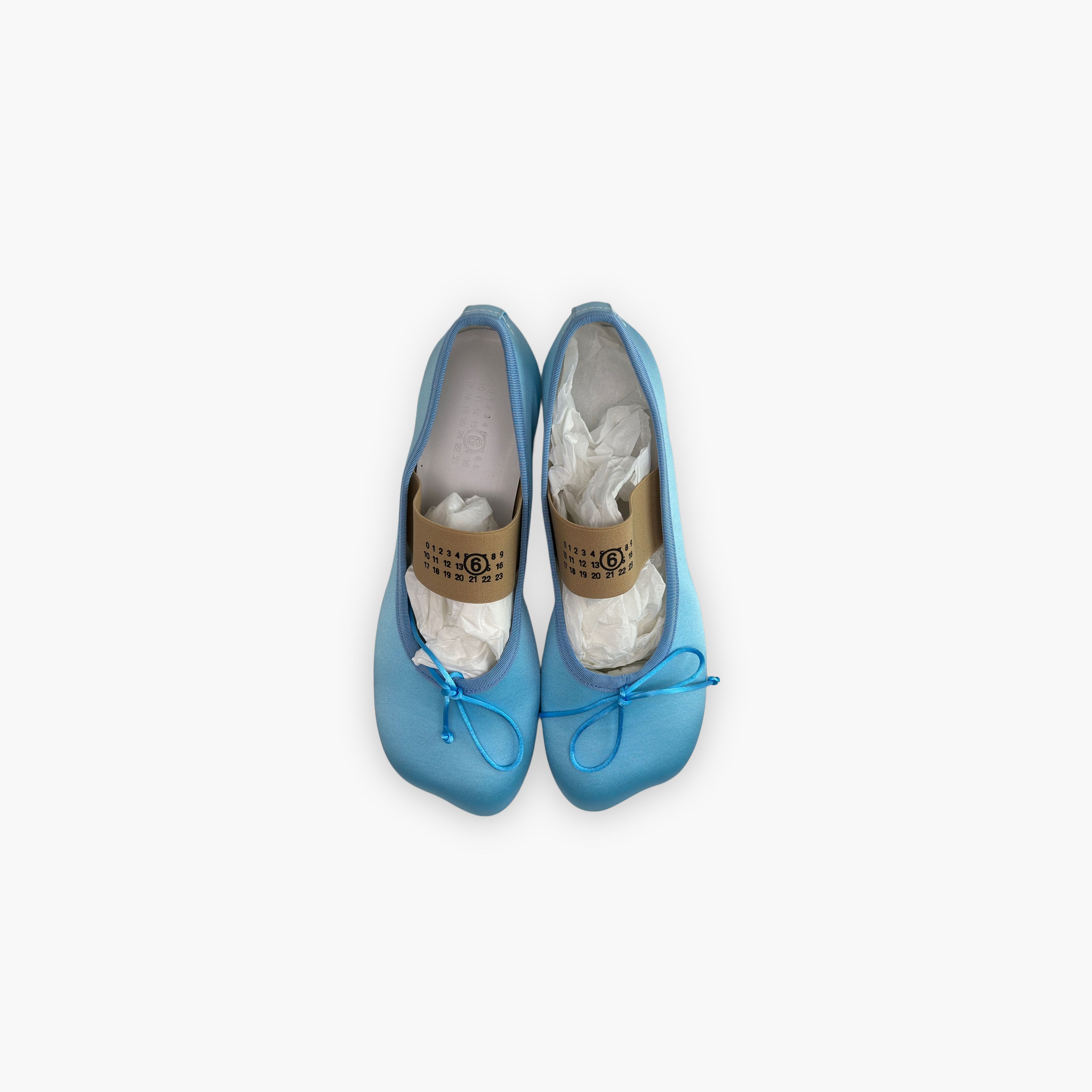 MM6 MM6 Maison Margiela Blue Sateen Ballet Flats Size 39 Size US 9 / IT 39 - 9 Thumbnail