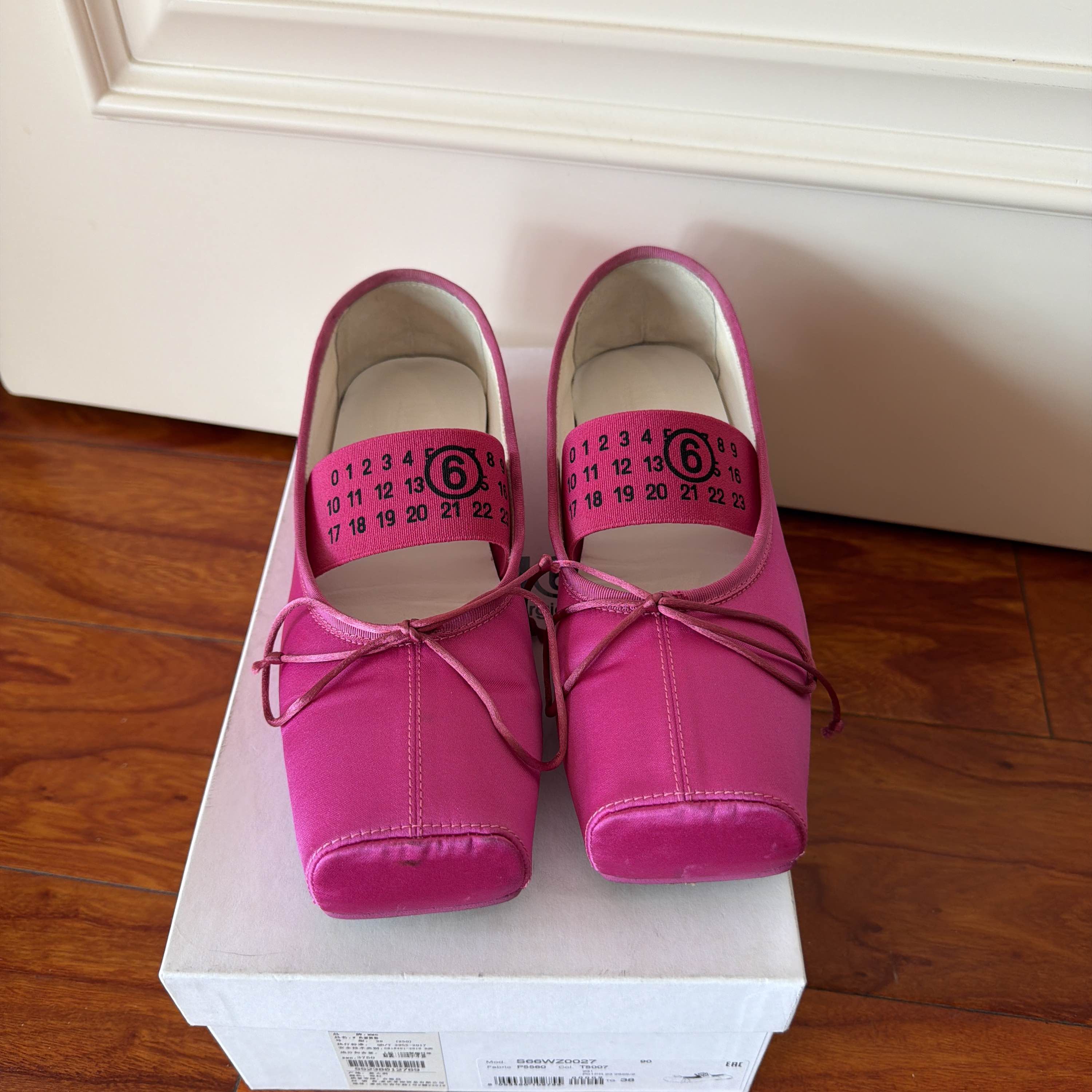 MM6 MM6 Maison Margiela Pink Logo Ballet Flats Size 38 Size US 8 / IT 38 - 2 Thumbnail