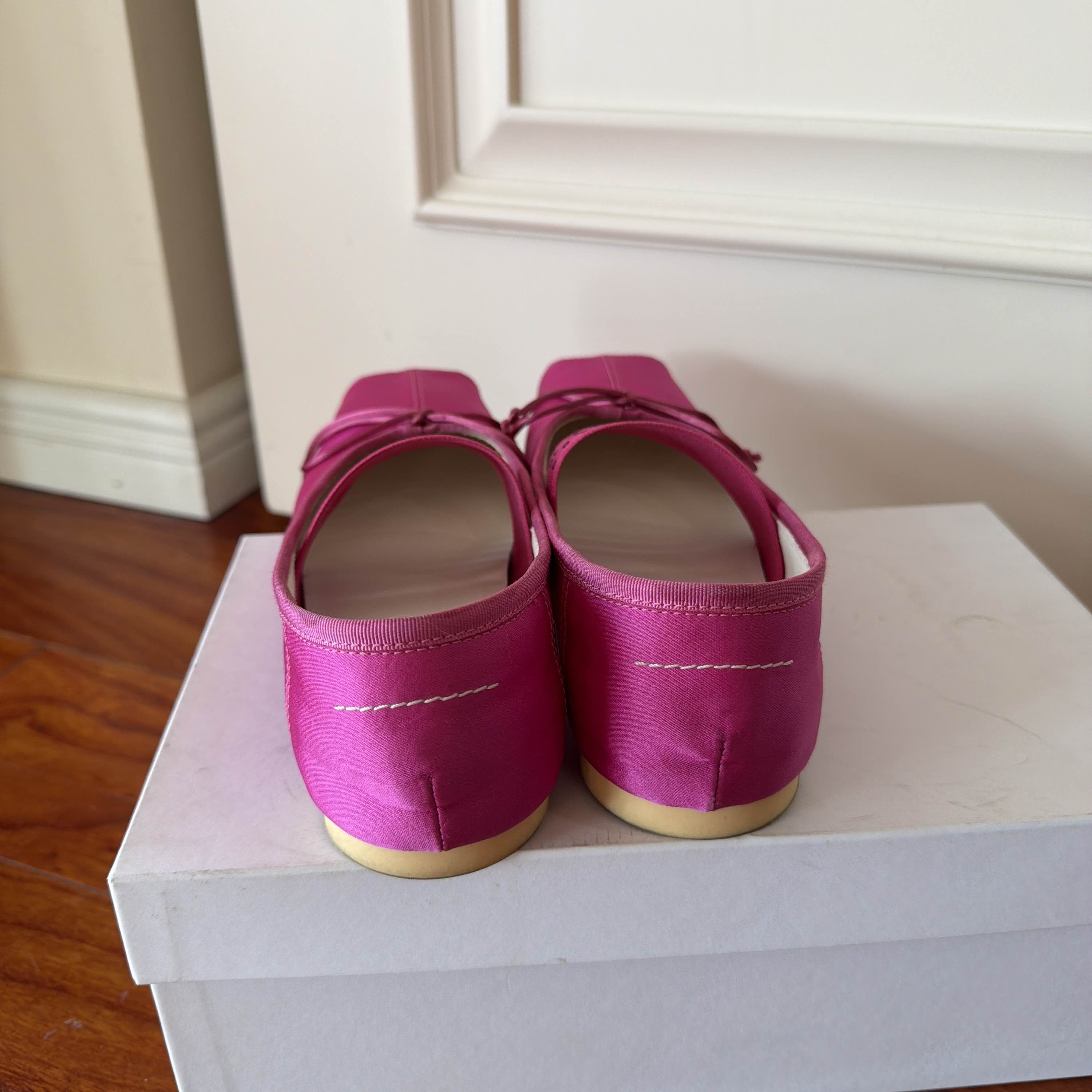 MM6 MM6 Maison Margiela Pink Logo Ballet Flats Size 38 Size US 8 / IT 38 - 3 Thumbnail
