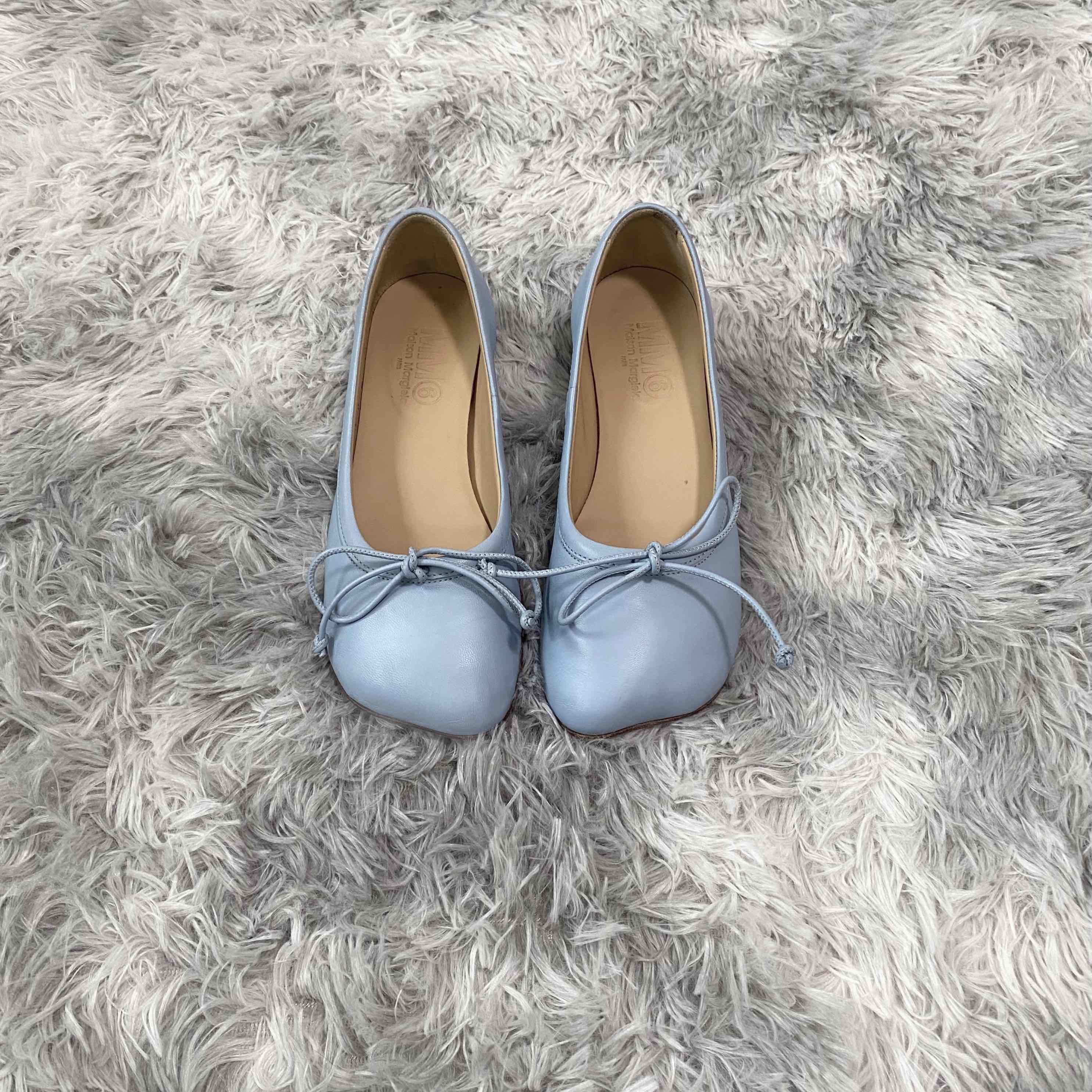 MM6 MM6 Maison Margiela Leather Bow Ballet Flats Size 35 Size US 5 / IT 35 - 2 Thumbnail