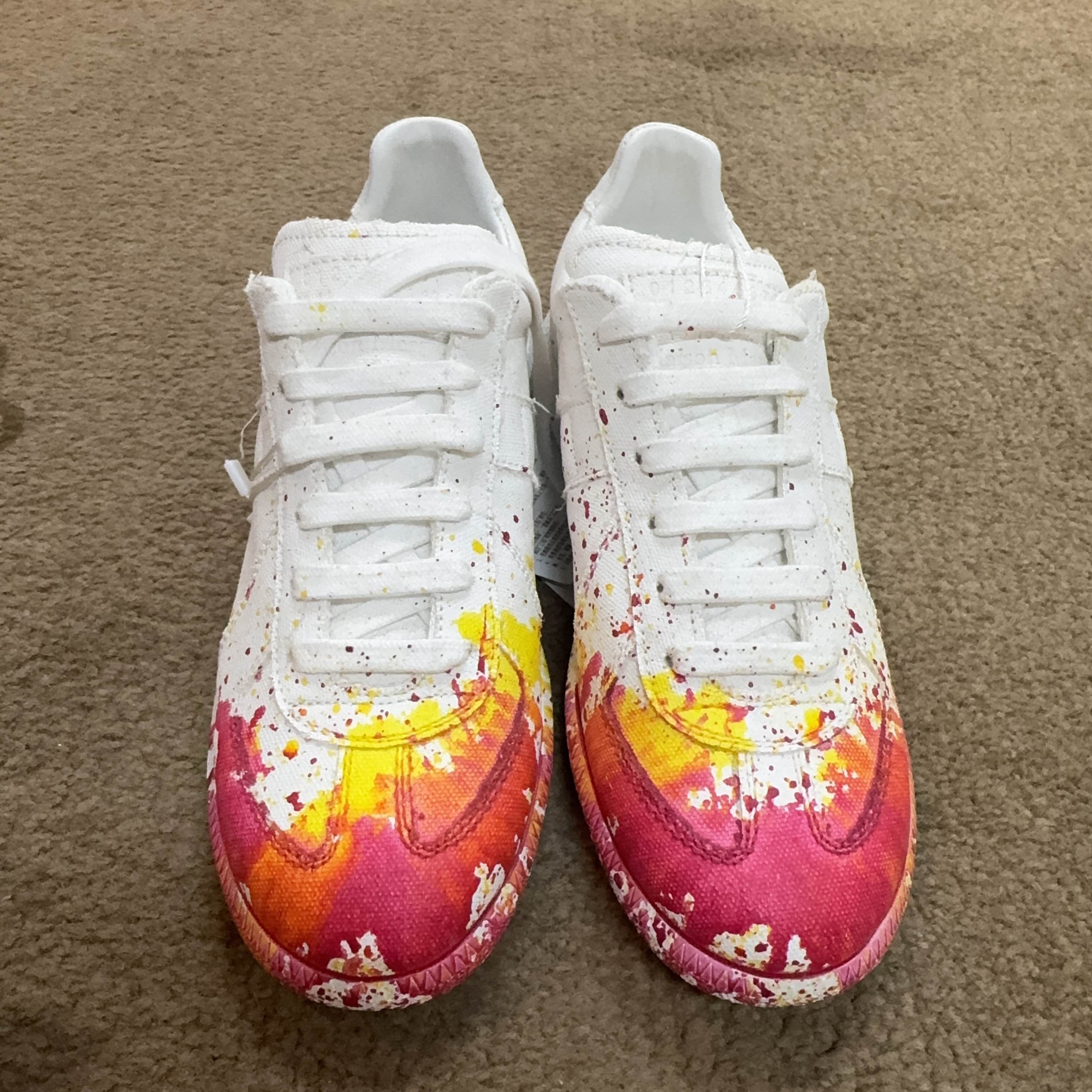 Maison Margiela Maison Margiela Paint Drop GAT Sneakers Size 37 Size US 7 / IT 37 - 2 Thumbnail