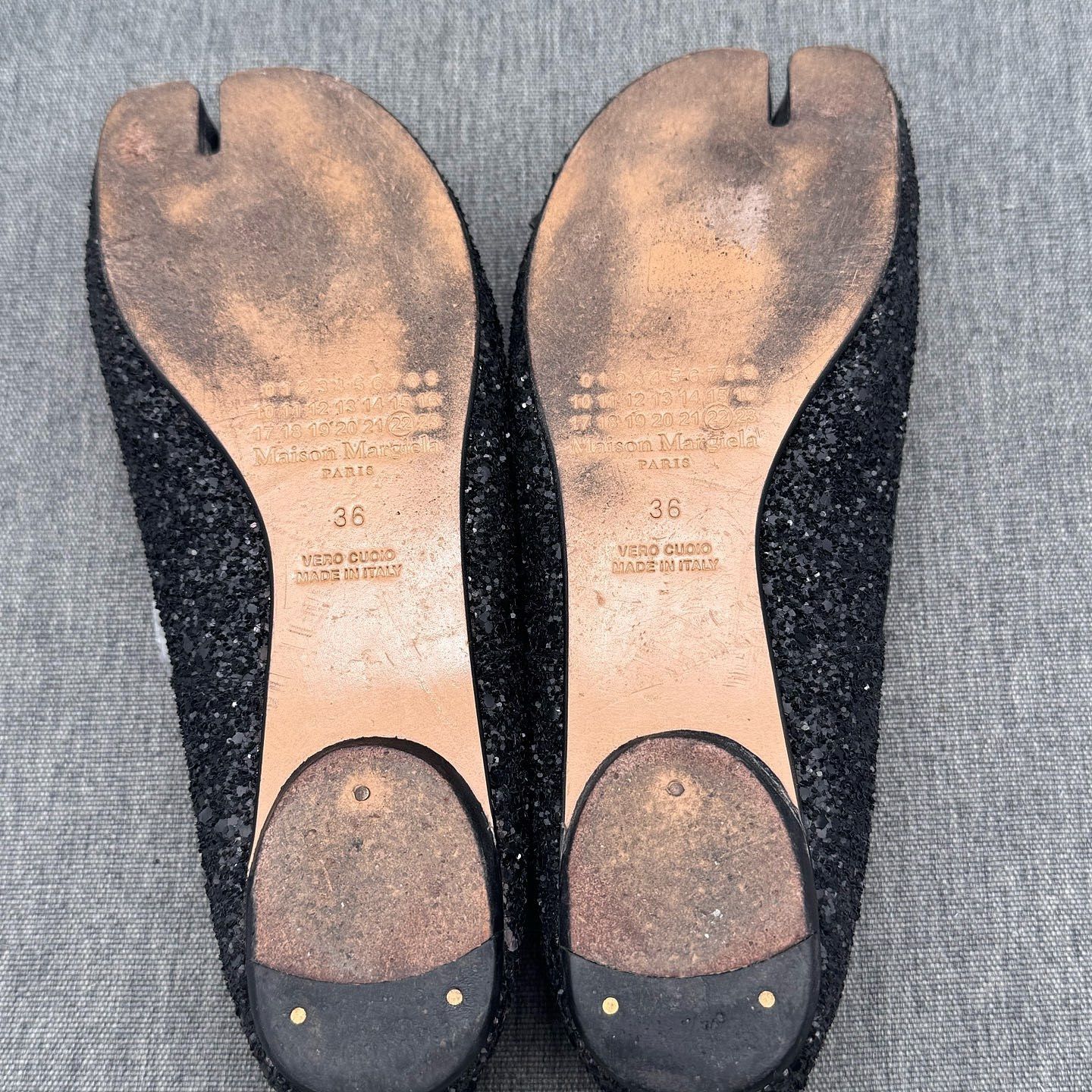 Maison Margiela Maison Margiela Black Glitter Tabi Flats Size 36 Size US 6 / IT 36 - 4 Thumbnail