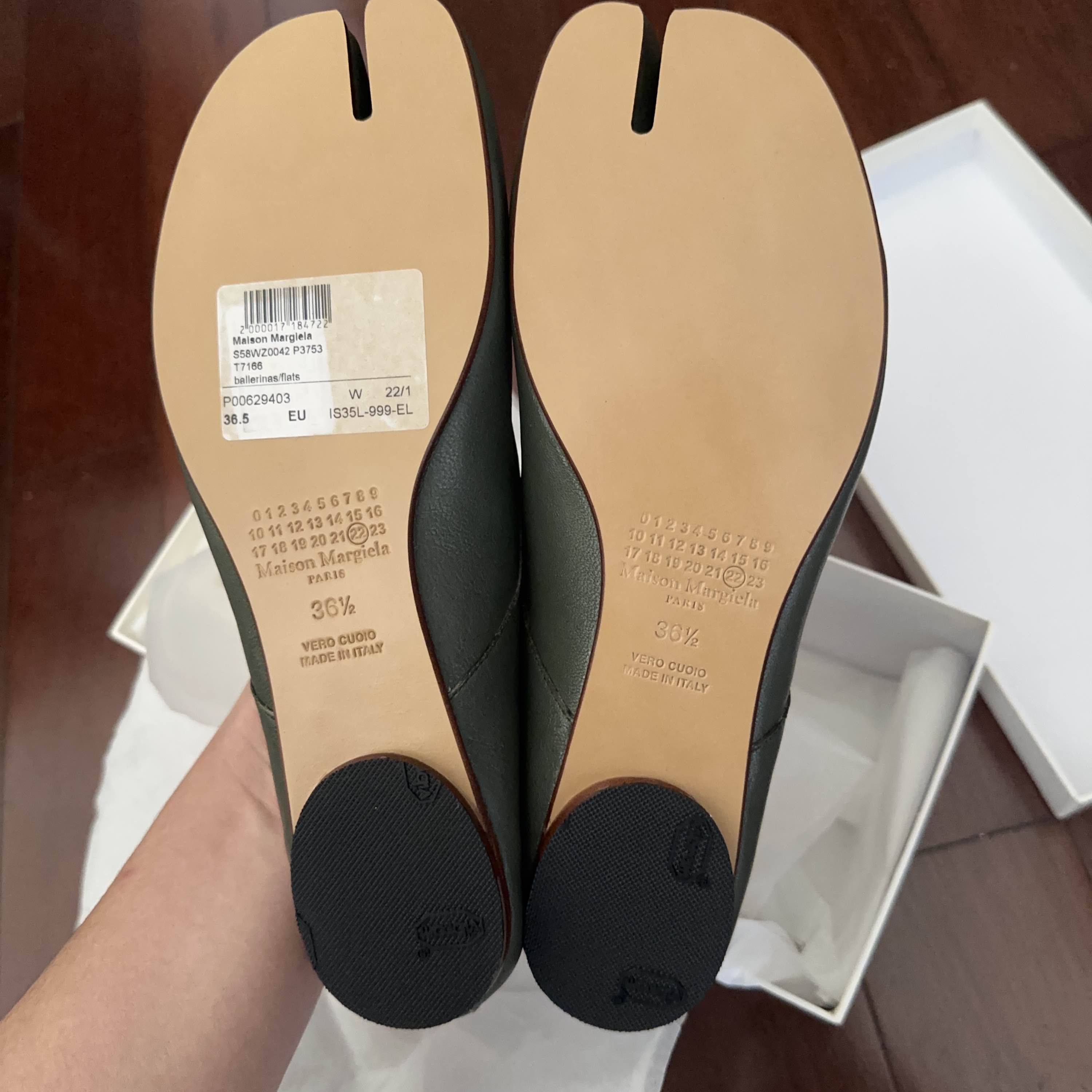 Maison Margiela Maison Margiela Green Tabi Flats Size 36.5 Size US 6.5 / IT 36.5 - 4 Thumbnail