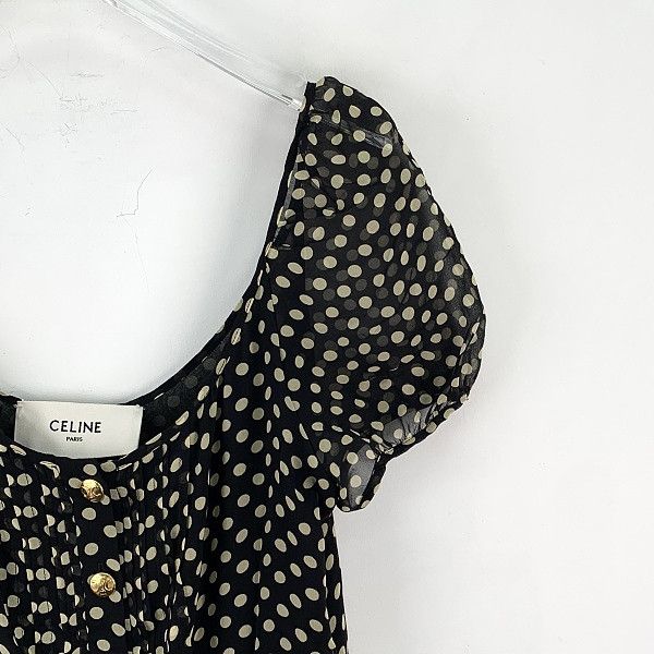 Celine CELINE Polka Dot Mini Dress Size 38 Size S / US 4 / IT 40 - 5 Thumbnail