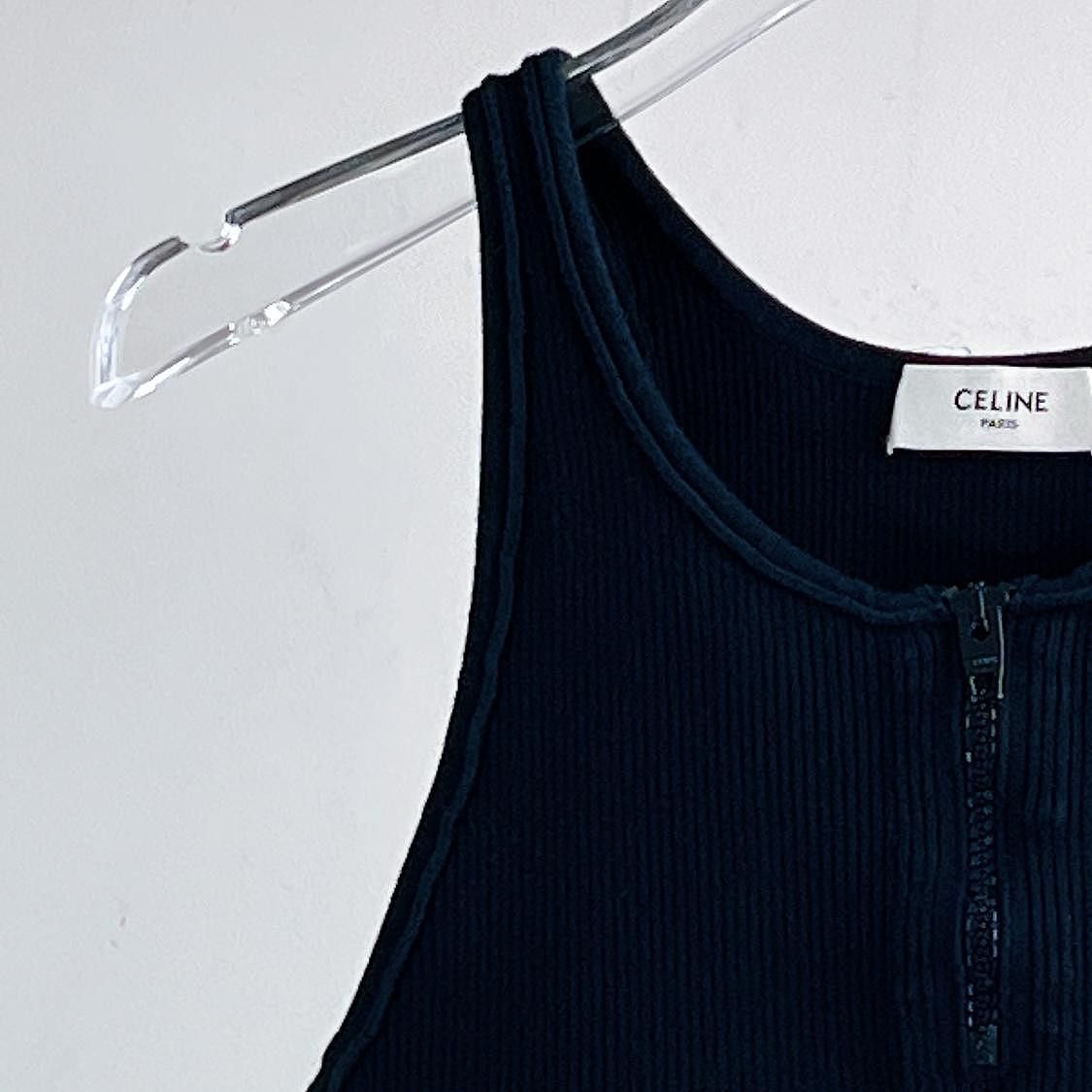 Celine Celine Logo Zip Tank Top Size XS Size XS / US 0-2 / IT 36-38 - 5 Thumbnail
