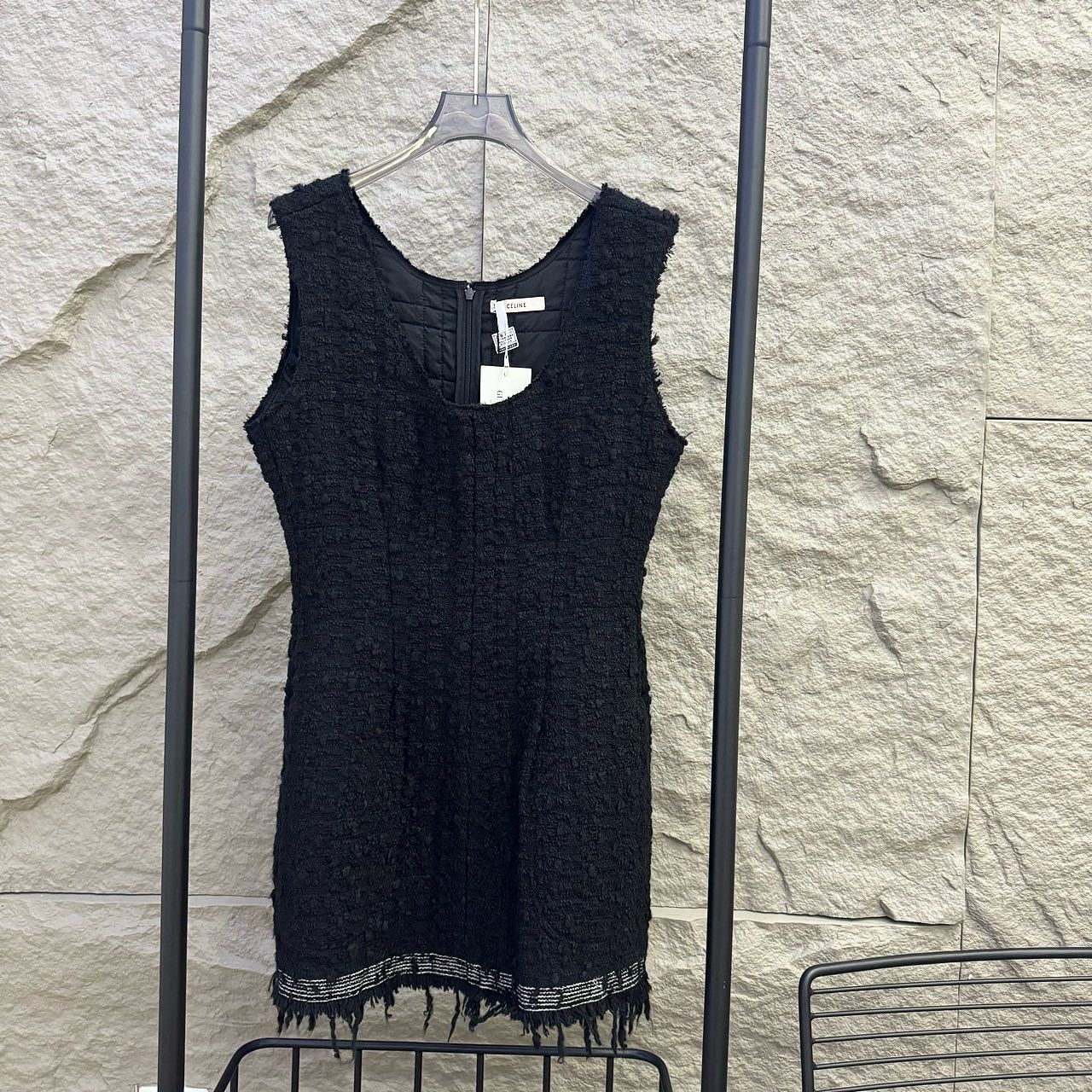 Celine CELINE Textured Sleeveless Mini Dress Size 40 Size M / US 6-8 / IT 42-44 - 5 Thumbnail