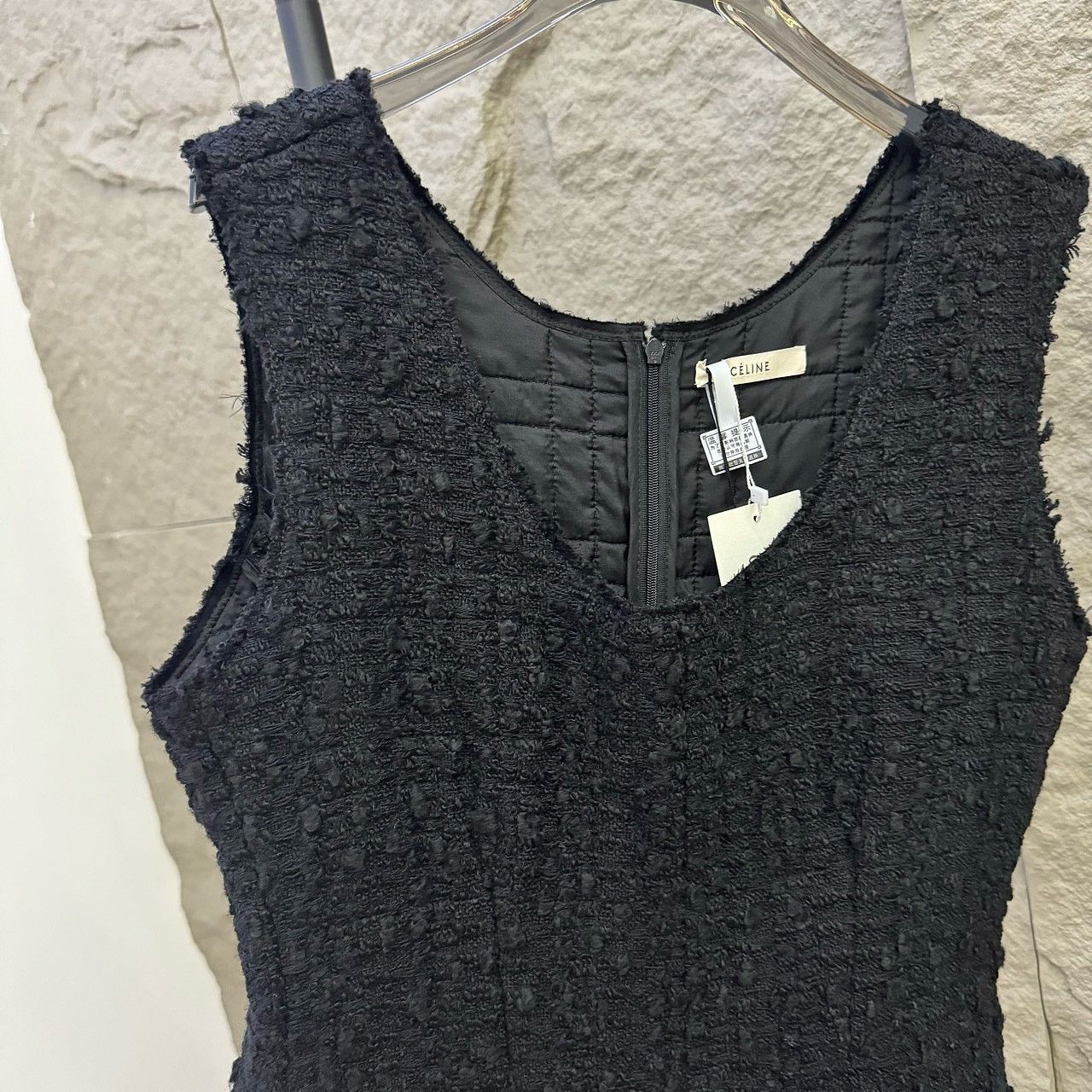 Celine CELINE Textured Sleeveless Mini Dress Size 40 Size M / US 6-8 / IT 42-44 - 6 Thumbnail
