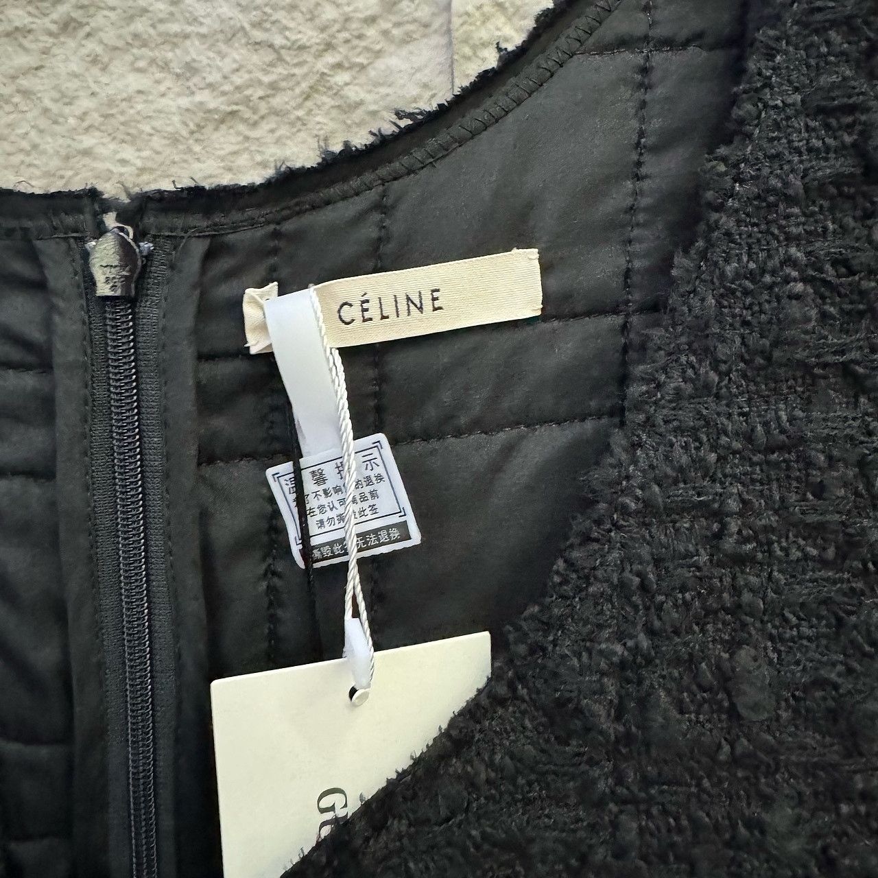 Celine CELINE Textured Sleeveless Mini Dress Size 40 Size M / US 6-8 / IT 42-44 - 3 Thumbnail