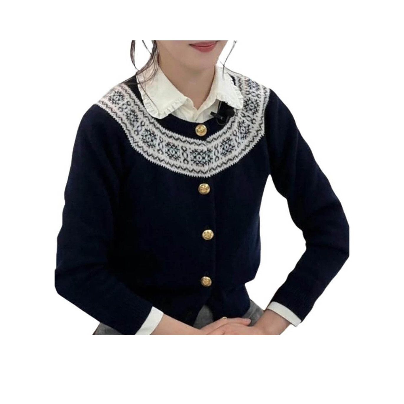 Celine Celine Fair Isle Cashmere Cardigan Size L Size L / US 10 / IT 46 - 9 Thumbnail