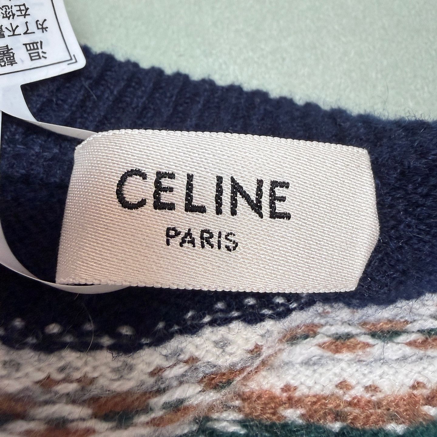 Celine Celine Fair Isle Cashmere Cardigan Size L Size L / US 10 / IT 46 - 3 Thumbnail