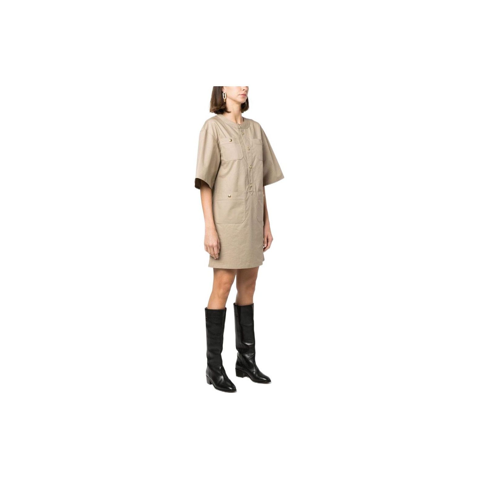 Celine Celine Cotton Button-Up Utility Mini Dress Size 38 Size S / US 4 / IT 40 - 7 Thumbnail