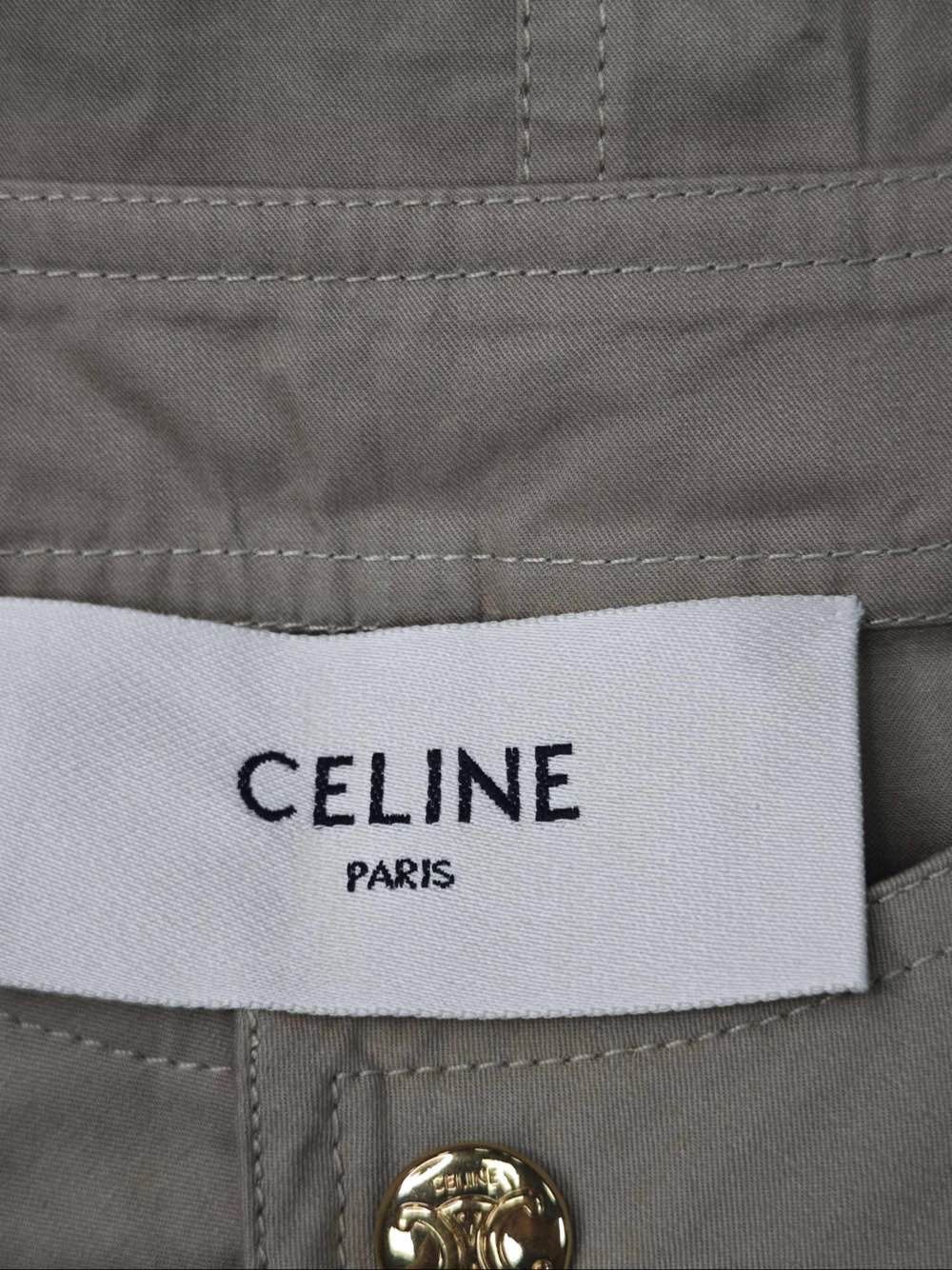 Celine Celine Cotton Button-Up Utility Mini Dress Size 38 Size S / US 4 / IT 40 - 3 Thumbnail