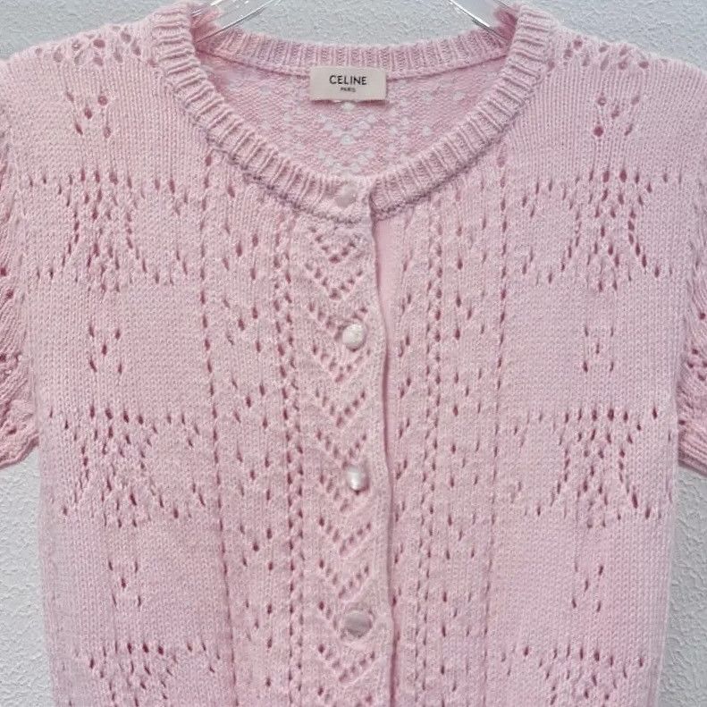 Celine CELINE Pink Knit Button Up Cardigan Size XS Size XS / US 0-2 / IT 36-38 - 6 Thumbnail