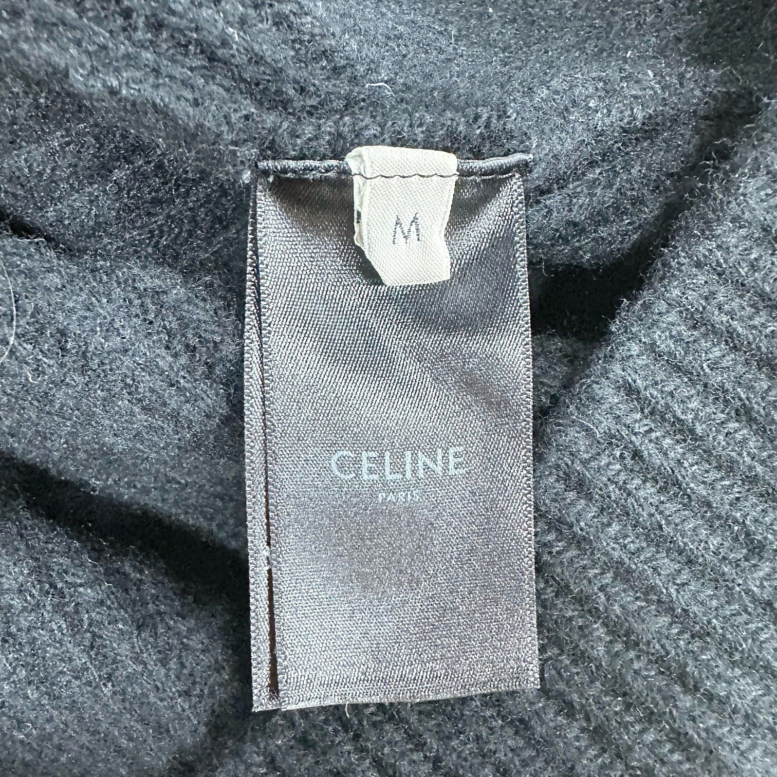 Celine Celine Logo Knit Hoodie Size M Size US M / EU 48-50 / 2 - 4 Thumbnail