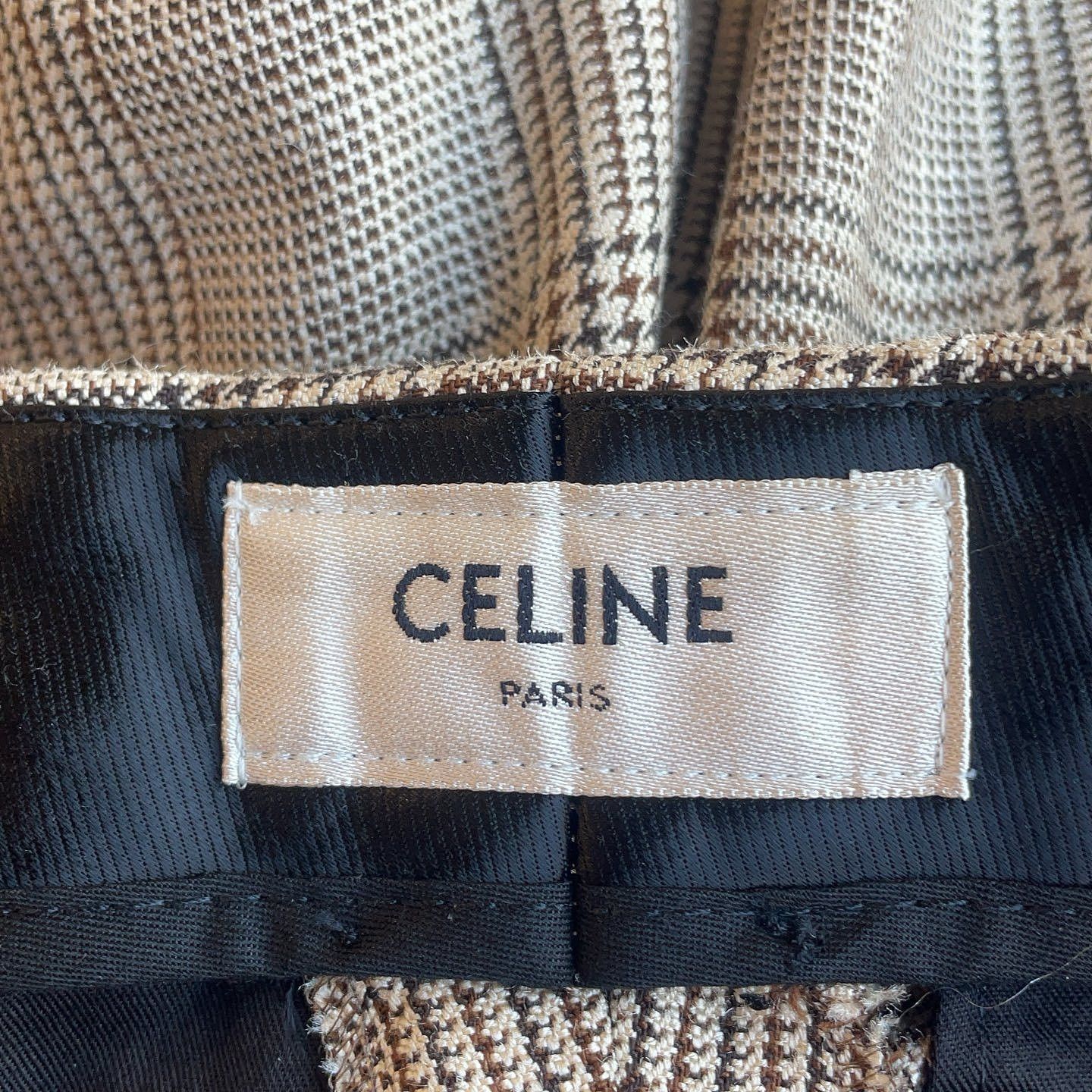 Celine CELINE Plaid Silk Blend Pants Size 38 Size 27" / US 4 / IT 40 - 3 Thumbnail