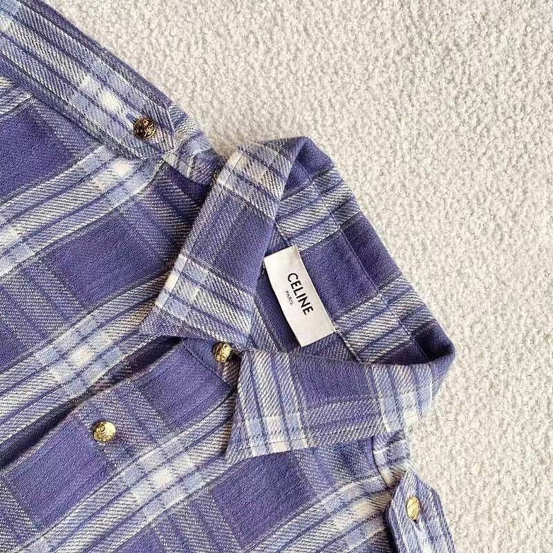 Celine CELINE Plaid Button Up Shirt Size 38 Size S / US 4 / IT 40 - 3 Thumbnail