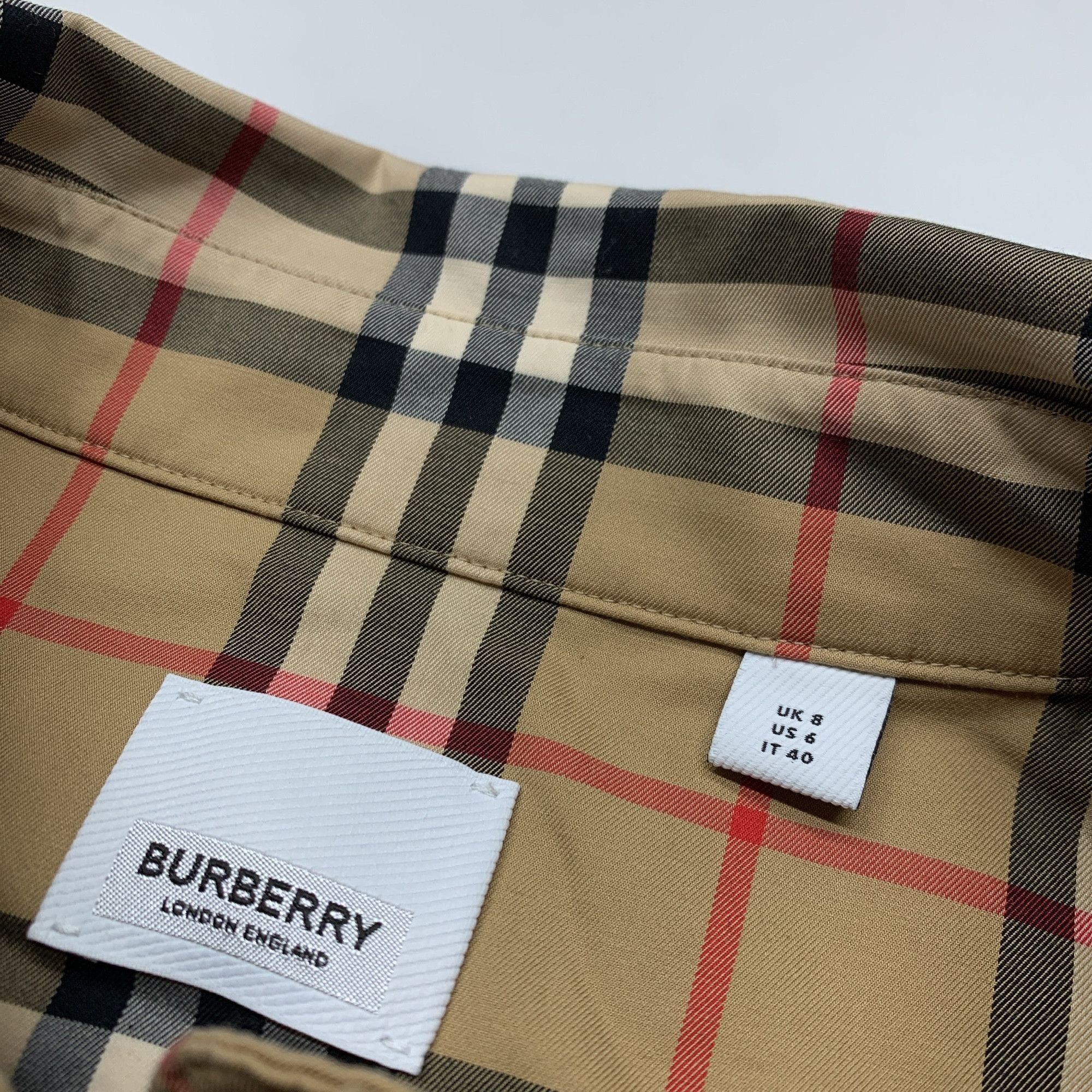 Burberry Burberry Check Button Up Shirt Size 6 Size M / US 6-8 / IT 42-44 - 3 Thumbnail