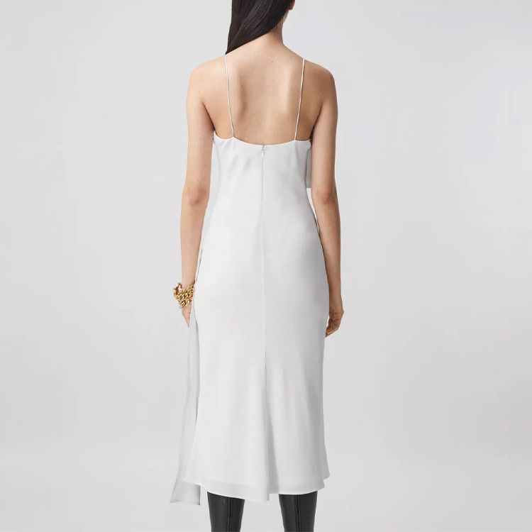 Burberry Burberry Silk Ruffle Midi Dress UK 10 Size M / US 6-8 / IT 42-44 - 8 Thumbnail