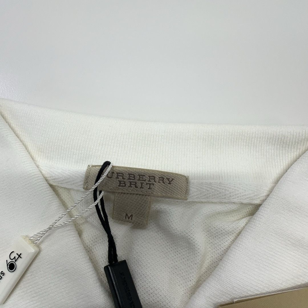 Burberry Burberry White Polo Shirt Size M Size US M / EU 48-50 / 2 - 9 Thumbnail