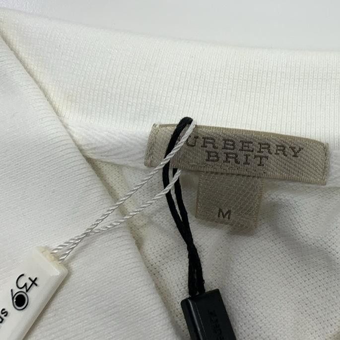 Burberry Burberry White Polo Shirt Size M Size US M / EU 48-50 / 2 - 7 Thumbnail