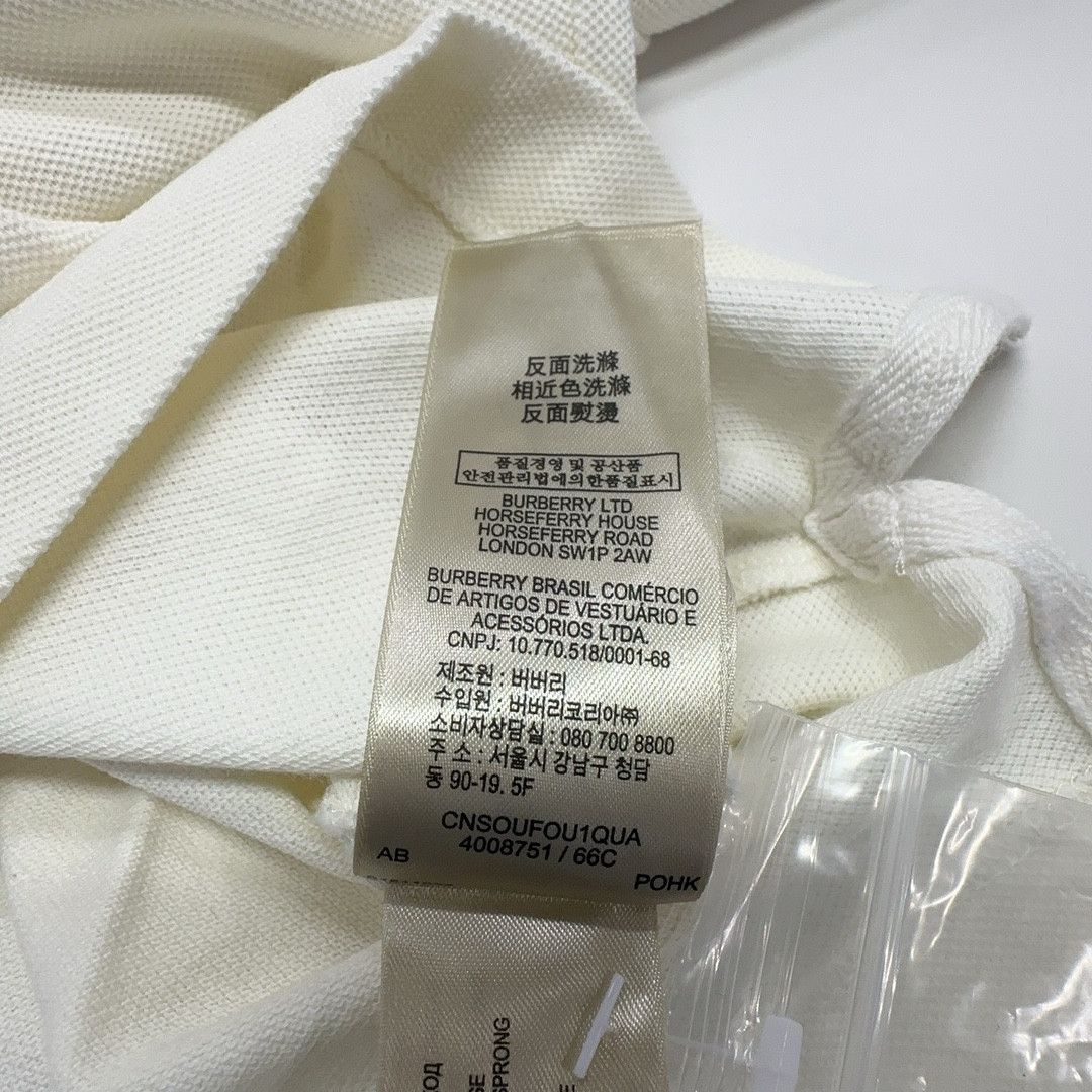 Burberry Burberry White Polo Shirt Size M Size US M / EU 48-50 / 2 - 11 Thumbnail