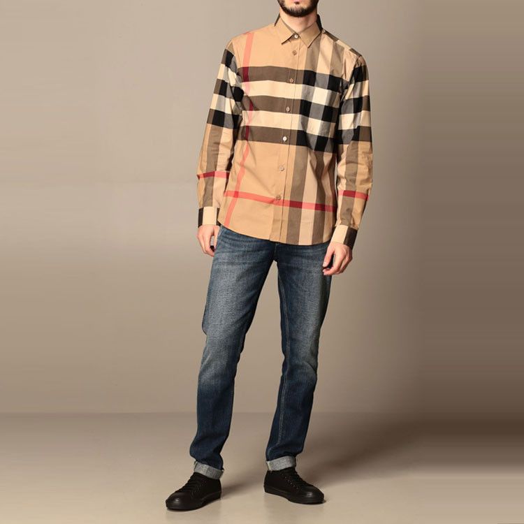Burberry Burberry Check Long Sleeve Shirt Size XL Size US XL / EU 56 / 4 - 8 Thumbnail