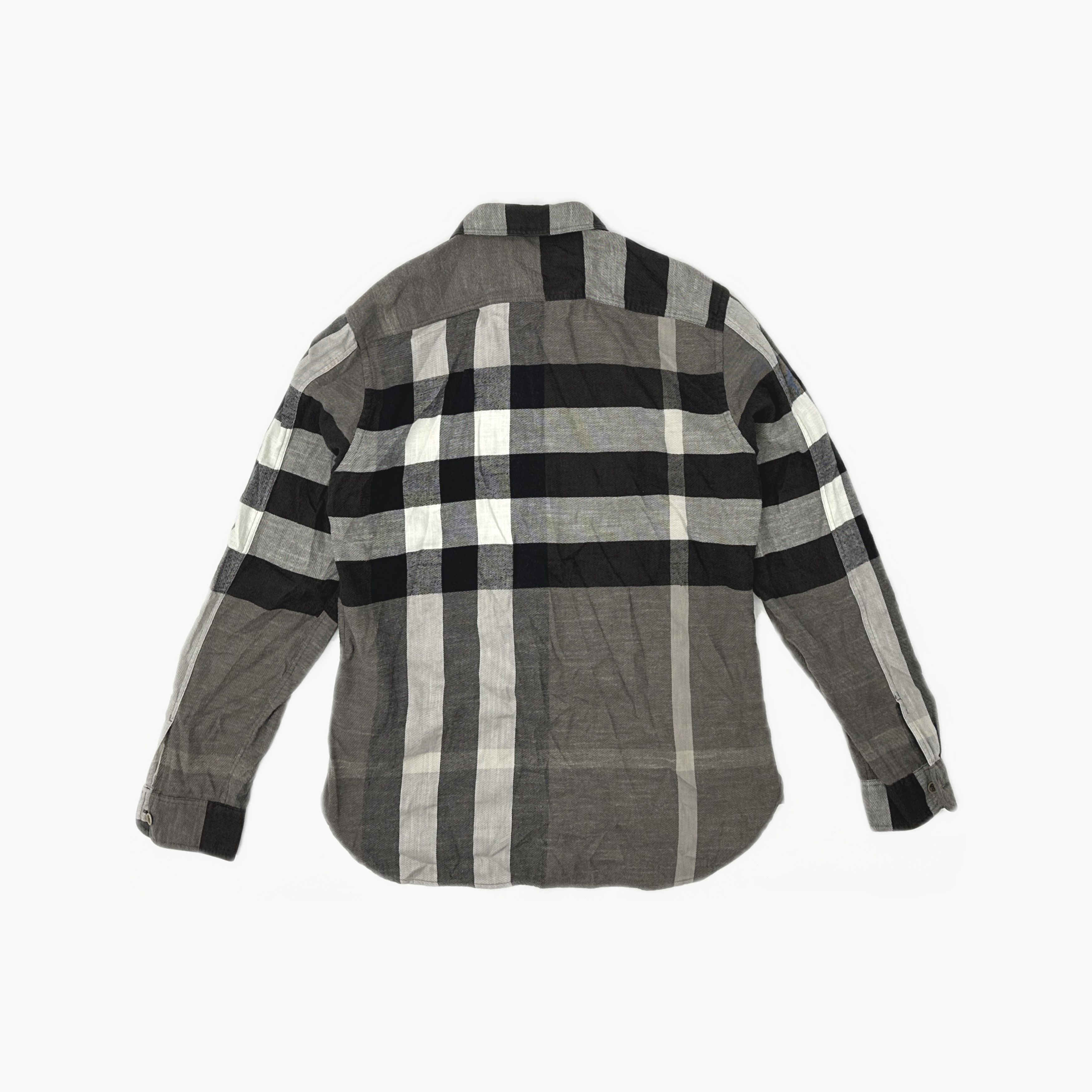 Burberry Burberry Gray Check Button Up Shirt Size M Size US M / EU 48-50 / 2 - 2 Thumbnail