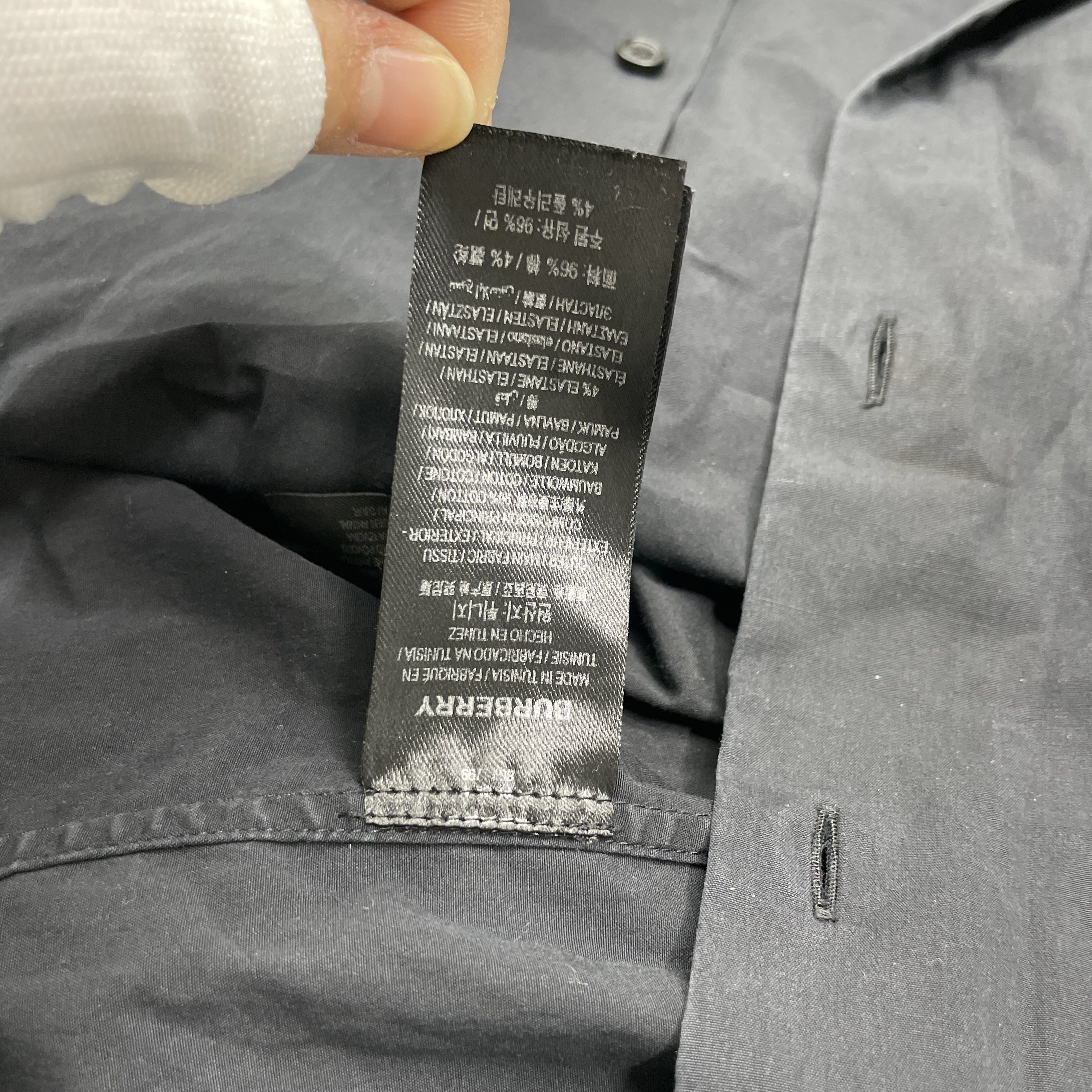 Burberry Burberry Black Logo Embroidered Button Up Shirt Size L Size US L / EU 52-54 / 3 - 4 Thumbnail