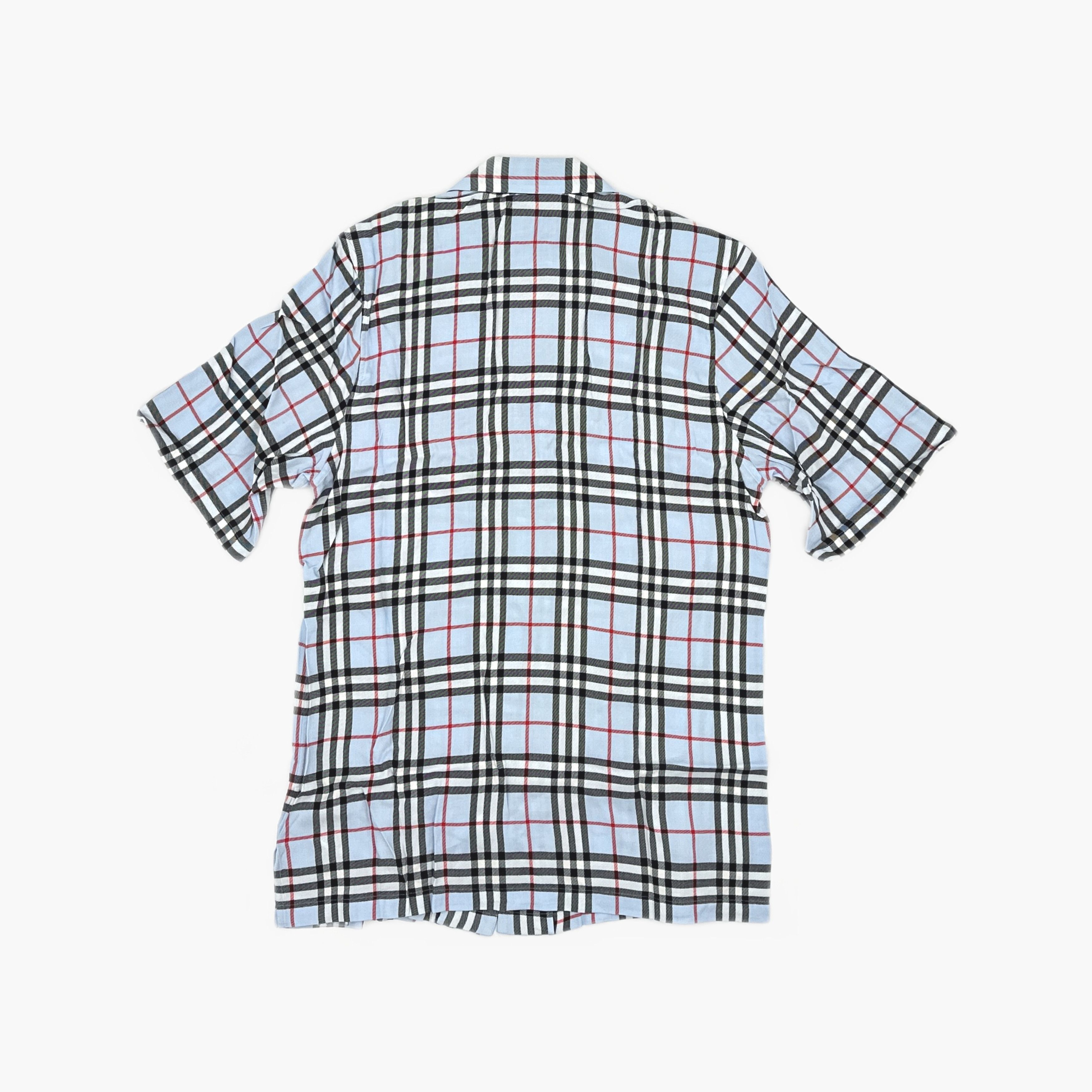 Burberry Burberry Pale Blue Check Short Sleeve Shirt Size XS Size US XS / EU 42 / 0 - 2 Thumbnail