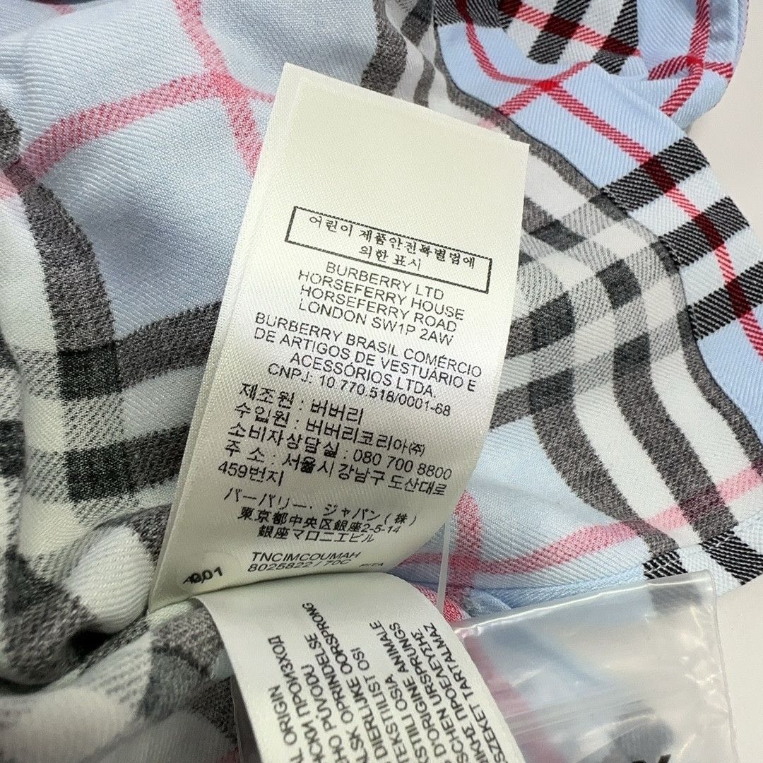 Burberry Burberry Pale Blue Check Short Sleeve Shirt Size XS Size US XS / EU 42 / 0 - 5 Thumbnail