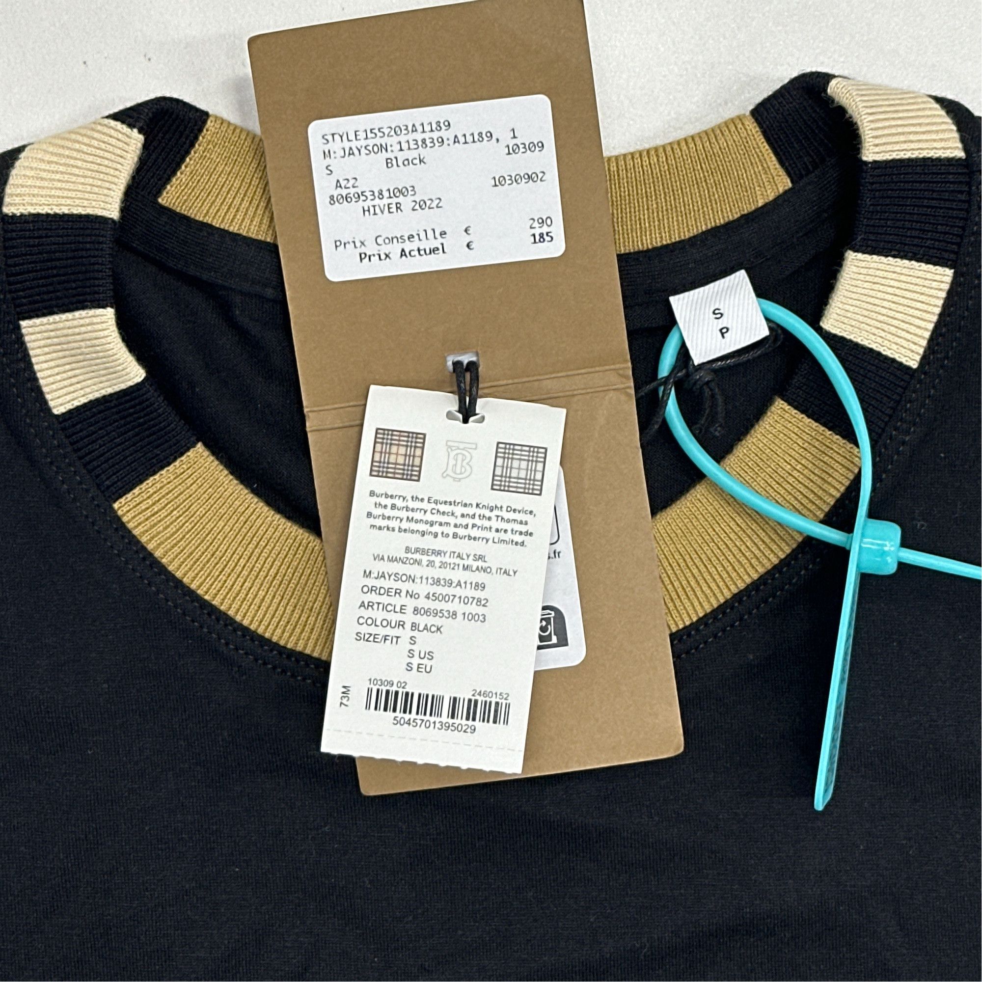Burberry Burberry Check Collar Logo T-Shirt Size S Size US S / EU 44-46 / 1 - 2 Thumbnail