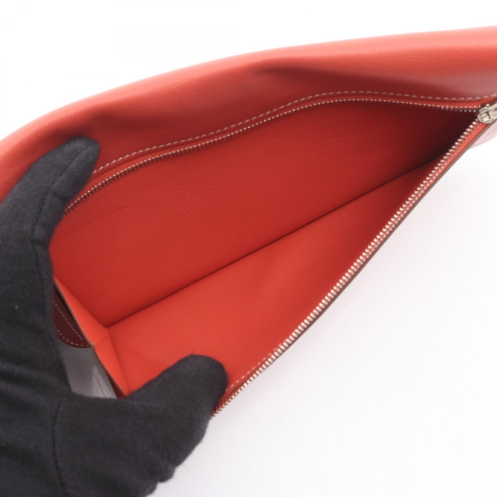 Hermes Hermes Hermes Dogon Long calfskin wallet Leather Long Wallet Q DUTY FREE for USA Size ONE SIZE - 4 Thumbnail