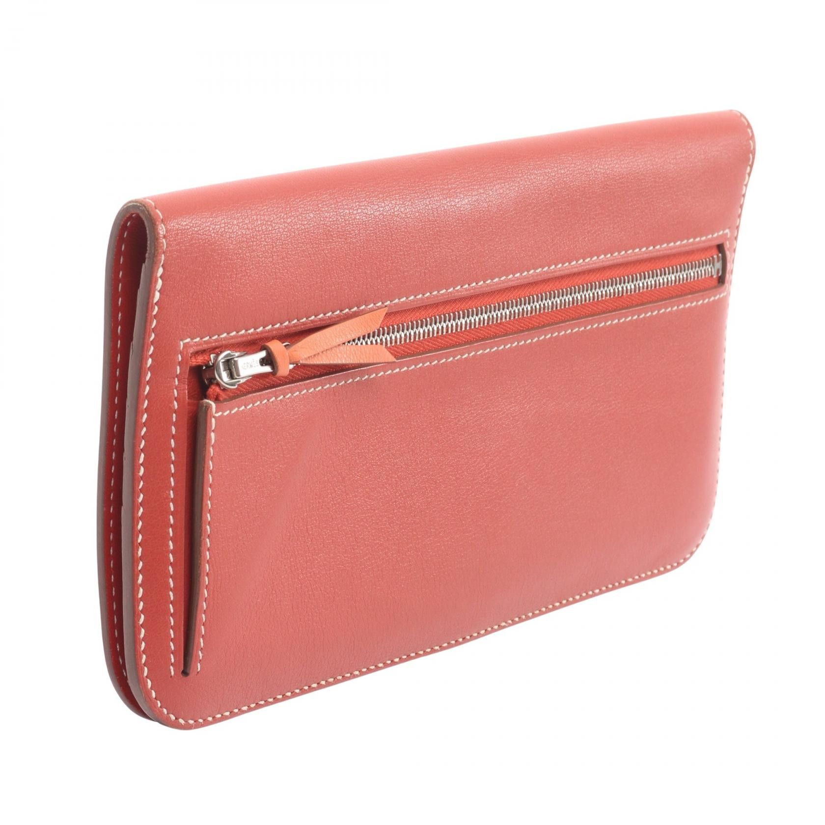 Hermes Hermes Hermes Dogon Long calfskin wallet Leather Long Wallet Q DUTY FREE for USA Size ONE SIZE - 2 Thumbnail