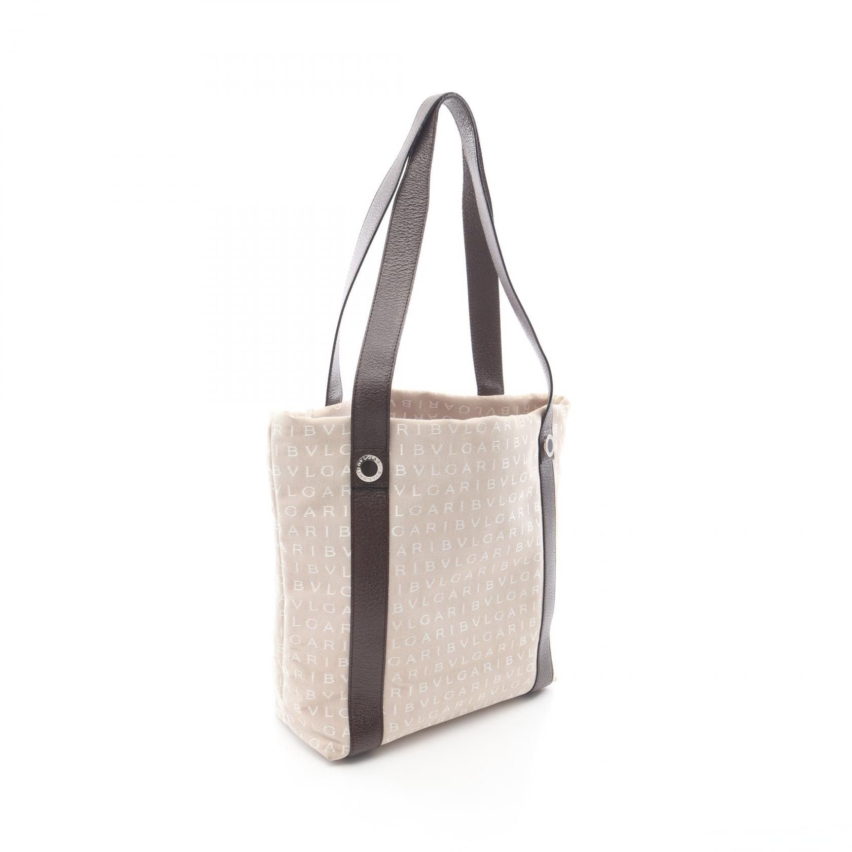 Bvlgari Bvlgari Bvlgari Logo Mania Canvas Leather Tote Bag Leather Tote Bag DUTY FREE for USA Size ONE SIZE - 2 Thumbnail
