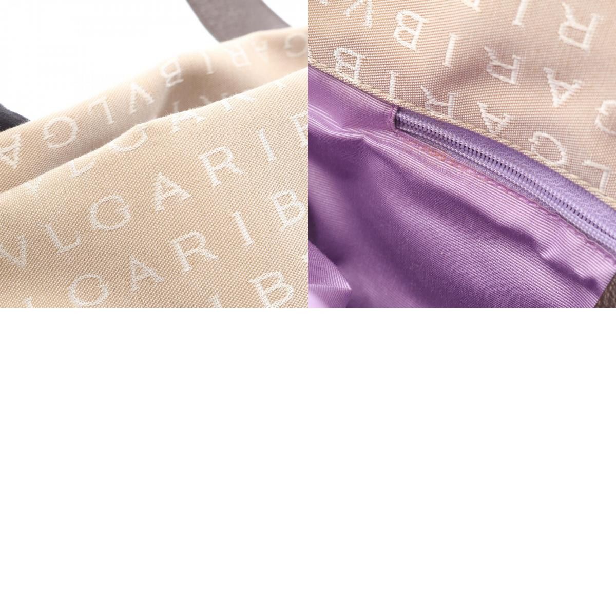 Bvlgari Bvlgari Bvlgari Logo Mania Canvas Leather Tote Bag Leather Tote Bag DUTY FREE for USA Size ONE SIZE - 10 Thumbnail