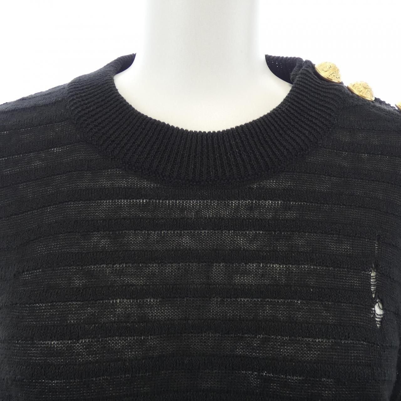 Balmain Balmain Balmain Knitwear Textile Tops S7H6654M010 DUTY FREE for USA Size ONE SIZE - 5 Thumbnail