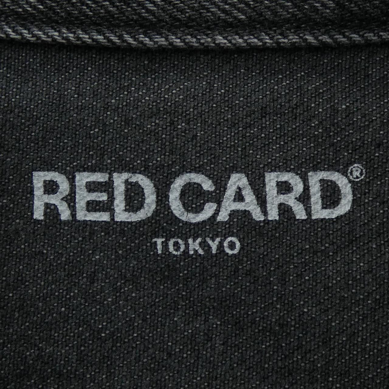 Other Other Red Card Denim Jacket Textile Outerwear DUTY FREE for USA Size ONE SIZE - 4 Thumbnail