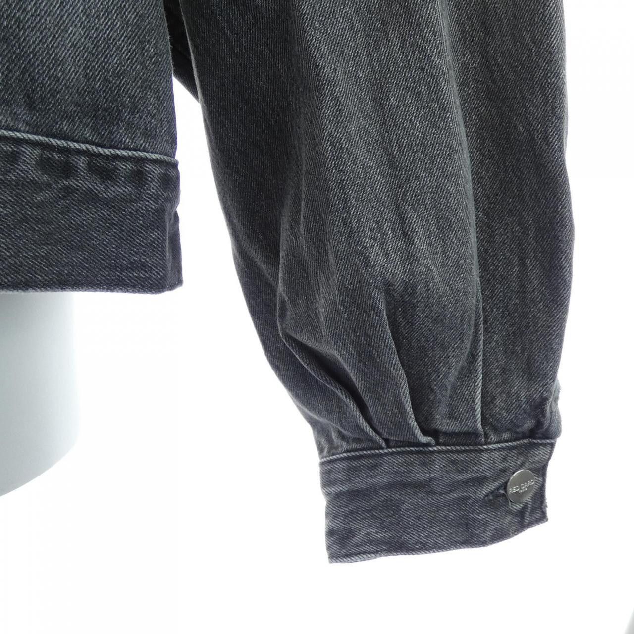 Other Other Red Card Denim Jacket Textile Outerwear DUTY FREE for USA Size ONE SIZE - 6 Thumbnail