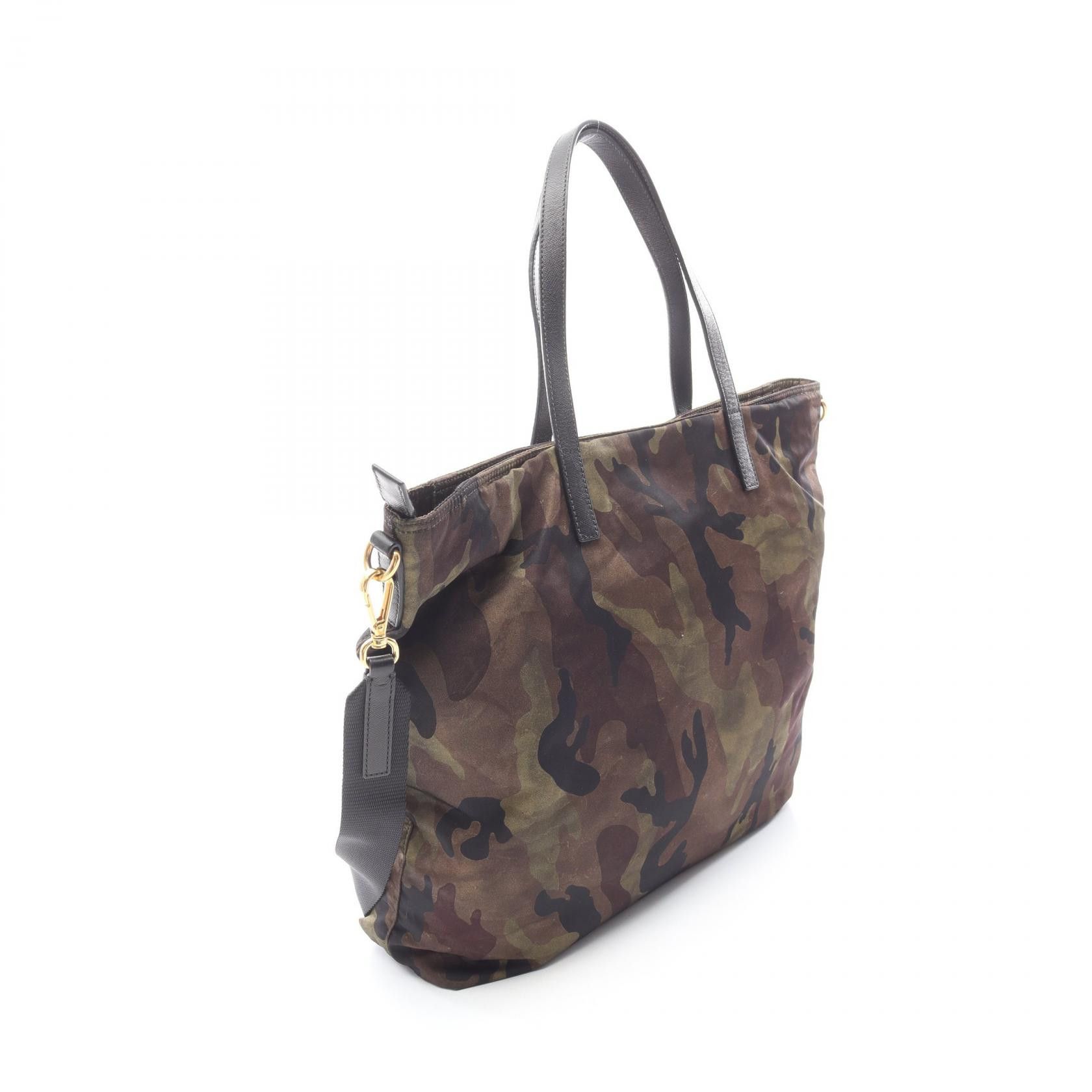Prada Prada PRADA Camouflage Nylon Saffiano Leather 2way Tote Bag Nylon canvas Tote Bag B2600A DUTY FREE for USA Size ONE SIZE - 2 Thumbnail