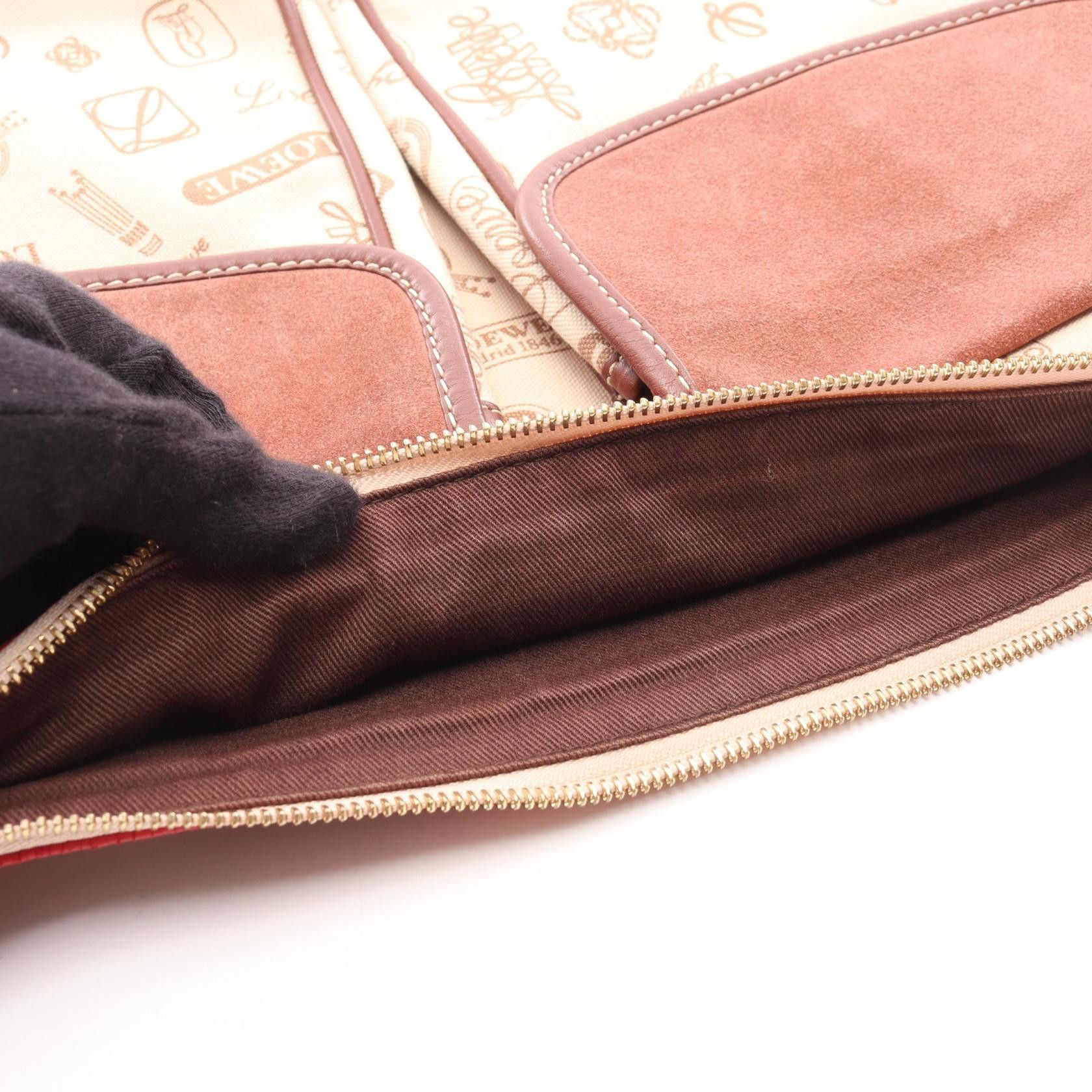 Loewe Loewe Loewe 160th Anniversary Canvas Suede Leather Shoulder Bag Textile Shoulder Bag DUTY FREE for USA Size ONE SIZE - 5 Thumbnail