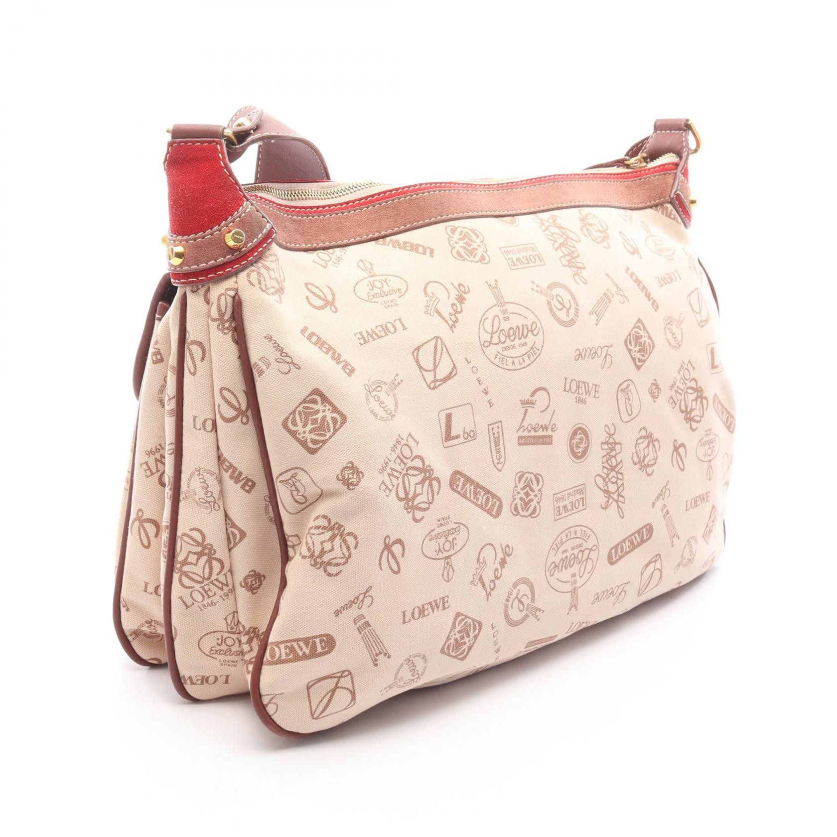 Loewe Loewe Loewe 160th Anniversary Canvas Suede Leather Shoulder Bag Textile Shoulder Bag DUTY FREE for USA Size ONE SIZE - 2 Thumbnail