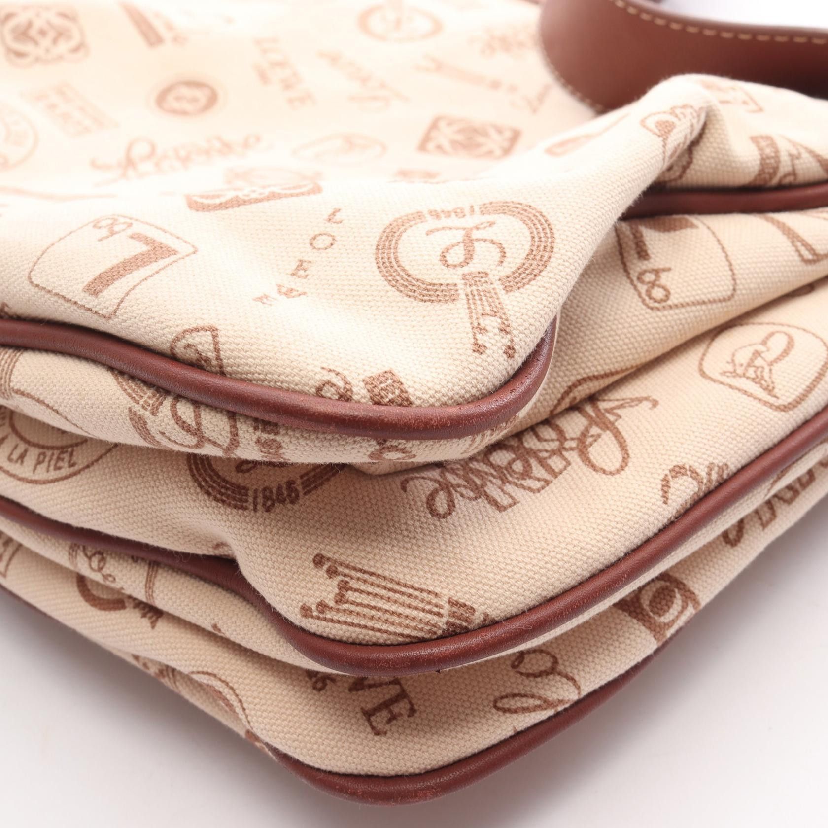 Loewe Loewe Loewe 160th Anniversary Canvas Suede Leather Shoulder Bag Textile Shoulder Bag DUTY FREE for USA Size ONE SIZE - 7 Thumbnail